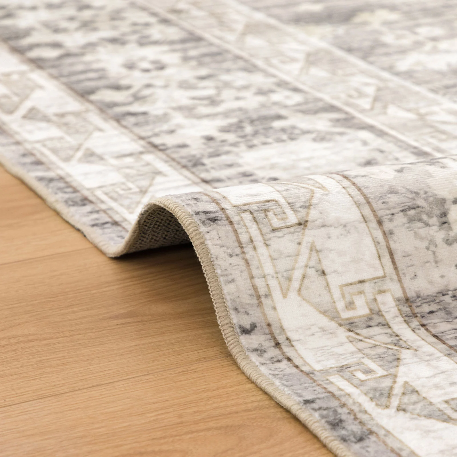 Beige Runner Plush Traditional Carpet Machine Washable Hallway Rugs 80x300cm - Image 6
