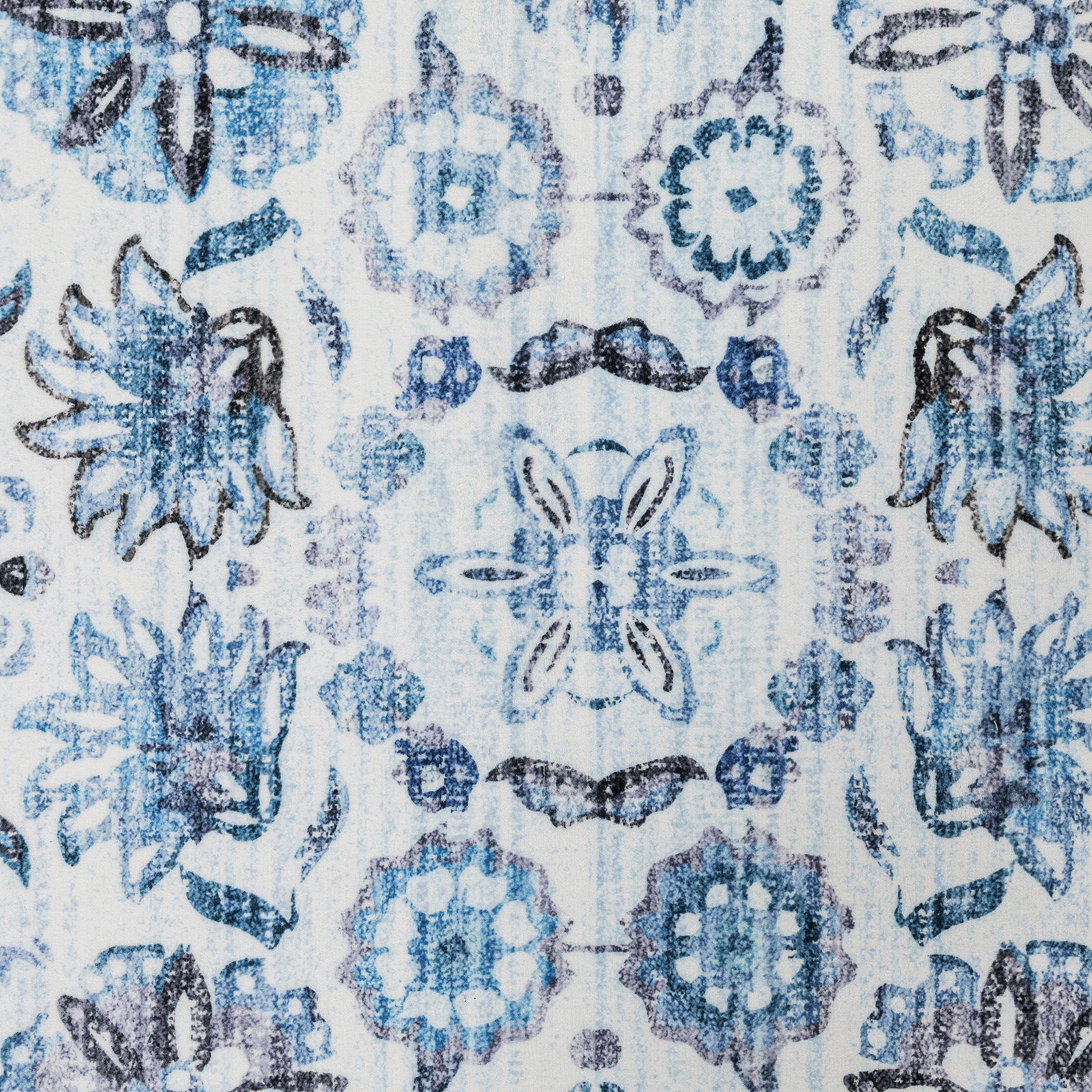 Bright Blue Mandala Hallway Runner Soft Plush Floor Rug Washable Mat 80x300cm - Image 6