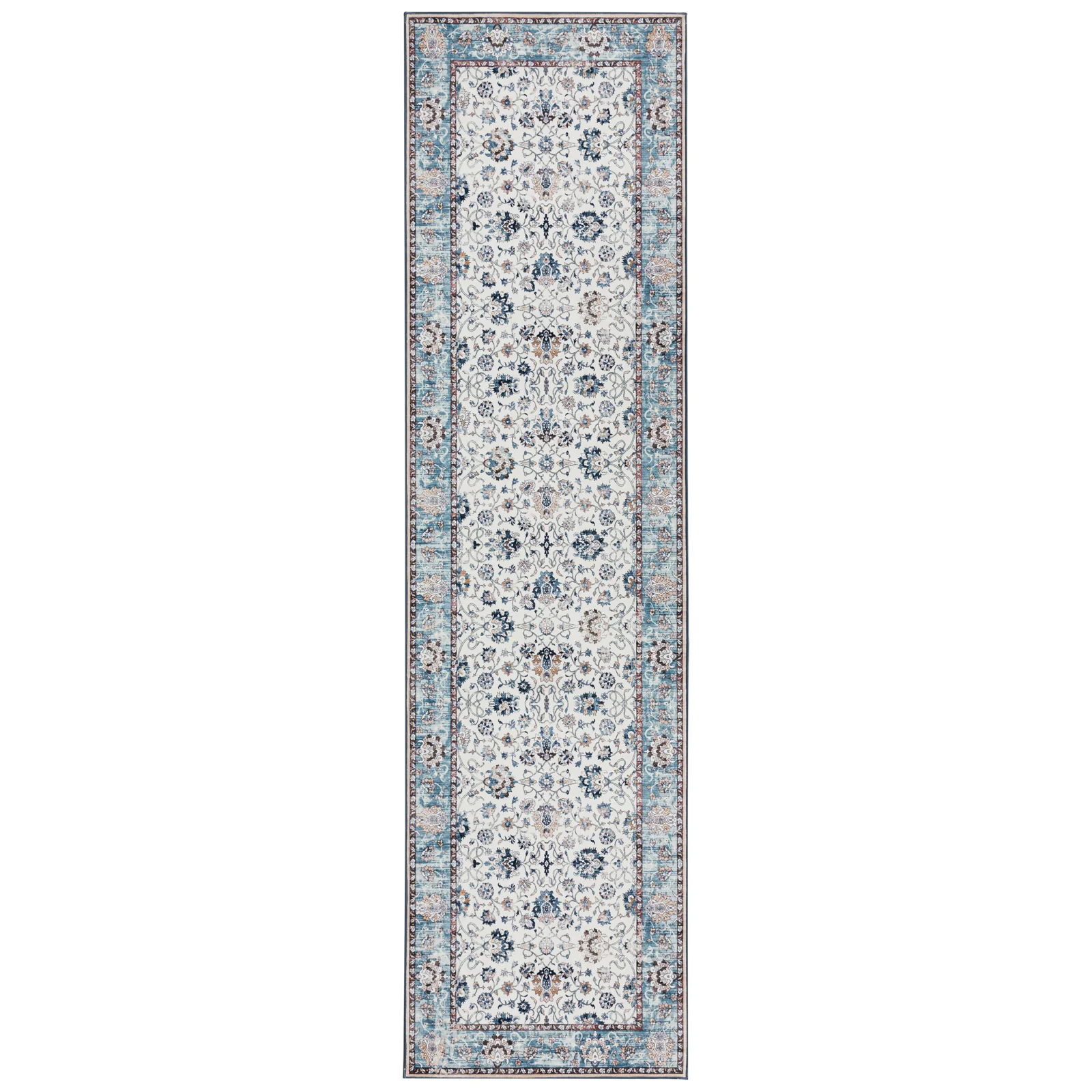 Clearance Extra Large Baby Blue Area Rug Soft Plush Allover Traditional Carpet Machine Washable - Image 14