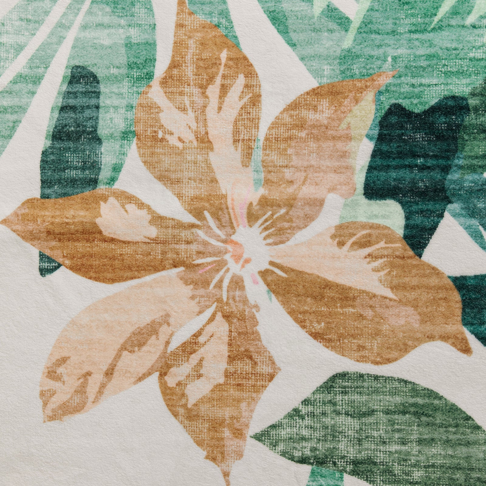 Extra Large Floor Rug Green Pink Tropical Bloom Modern Carpet Machine Washable Mat - Image 15