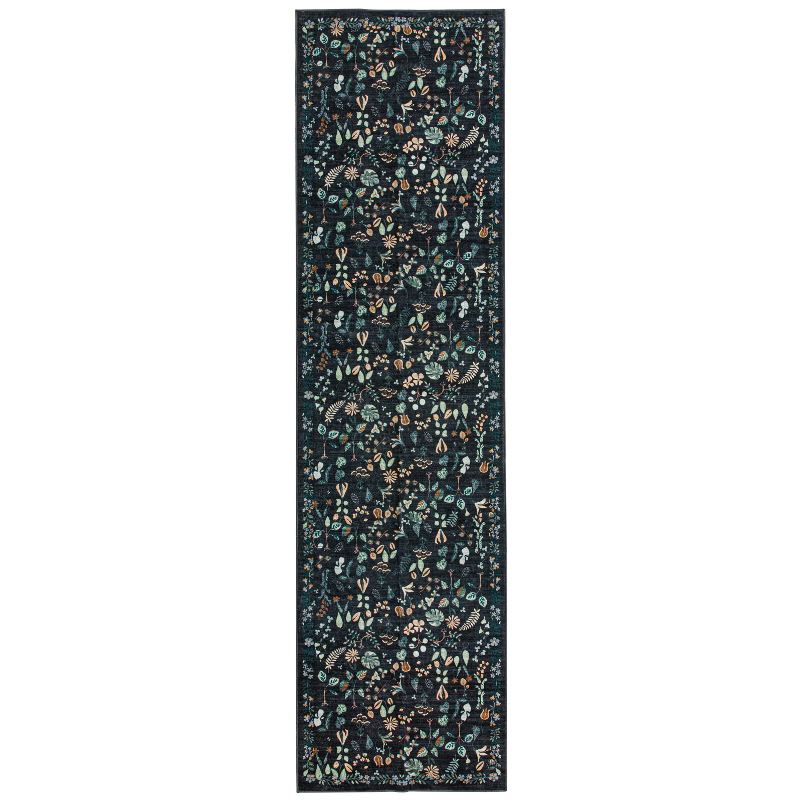 Dark Tropical Runner Rug Beautiful Palm Leaf Corridor Runner Machine Washable Mat 80x300cm - Image 3