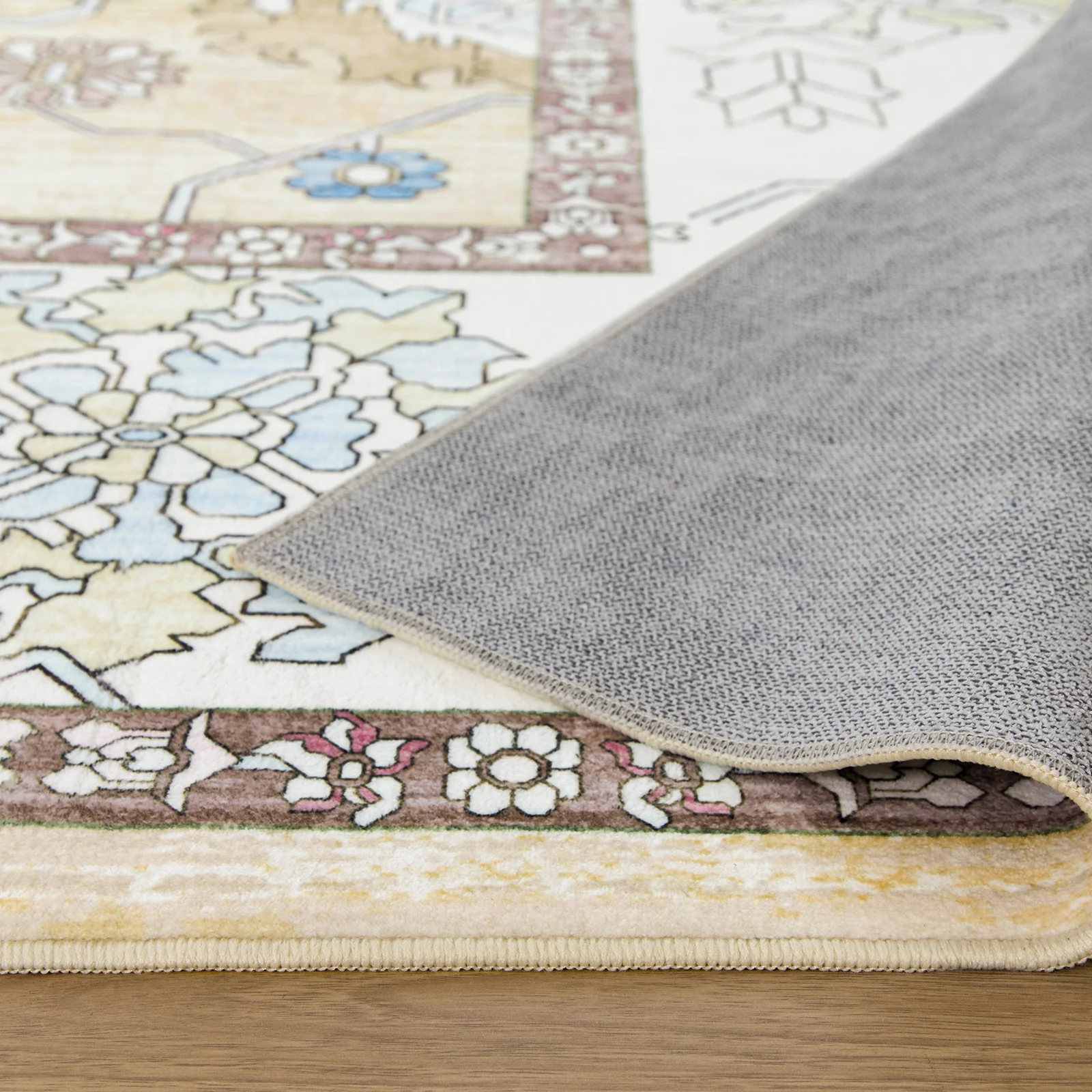Extra Large Soft Gold Beige Modern Classic Carpet Vintage Hallway Runner Machine Washable - Image 17