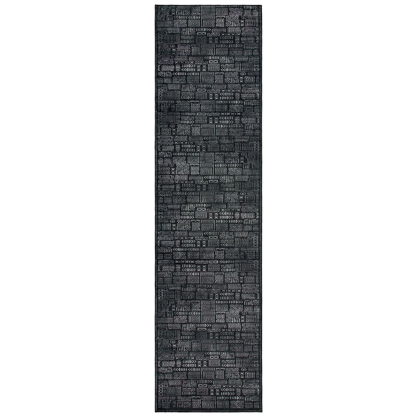 Clearance Extra Large Area Rug Charcoal Black Tribal Moroccan Geometric Non Slip Soft Plush Shaggy Machine Washable Carpet - Image 17