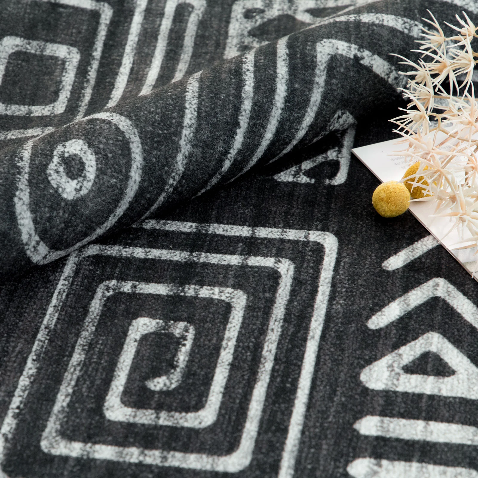 Clearance Extra Large Area Rug Charcoal Black Tribal Moroccan Geometric Non Slip Soft Plush Shaggy Machine Washable Carpet - Image 21