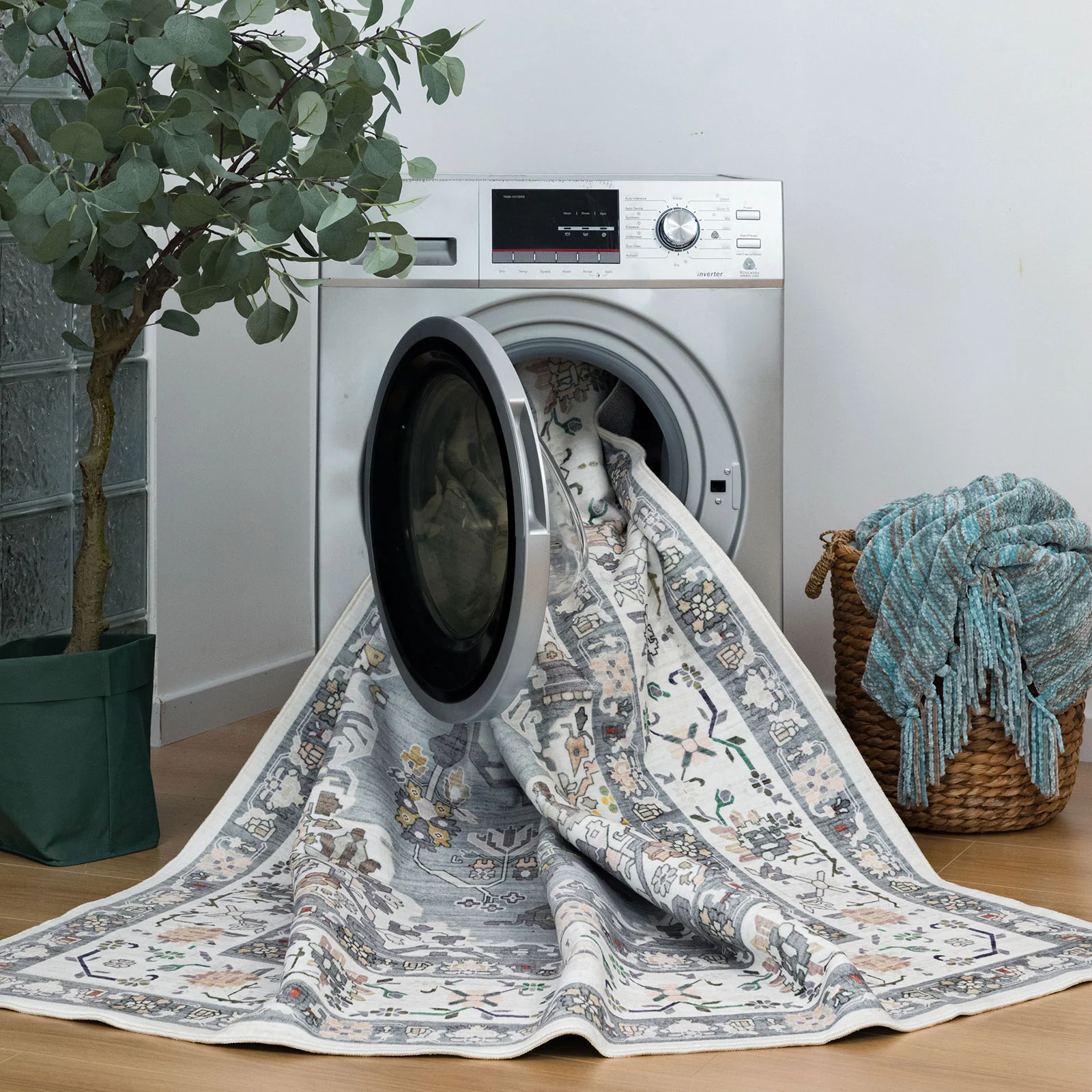 Flash Deal Extra Large Area Rug Mint Green Neutral Beautiful Medallion Carpet Corridor Rugs Machine Washable - Image 16