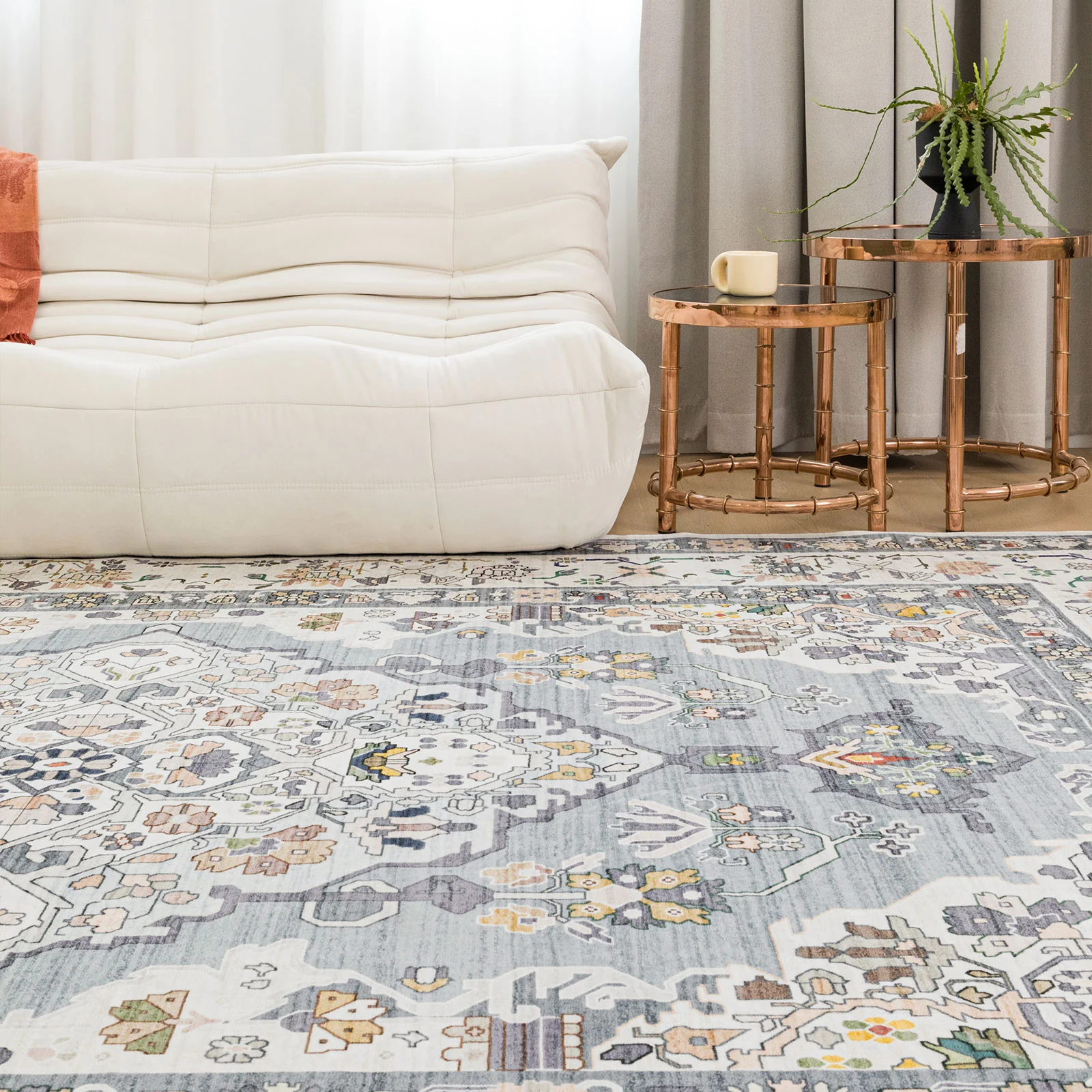 Flash Deal Extra Large Area Rug Mint Green Neutral Beautiful Medallion Carpet Corridor Rugs Machine Washable - Image 18