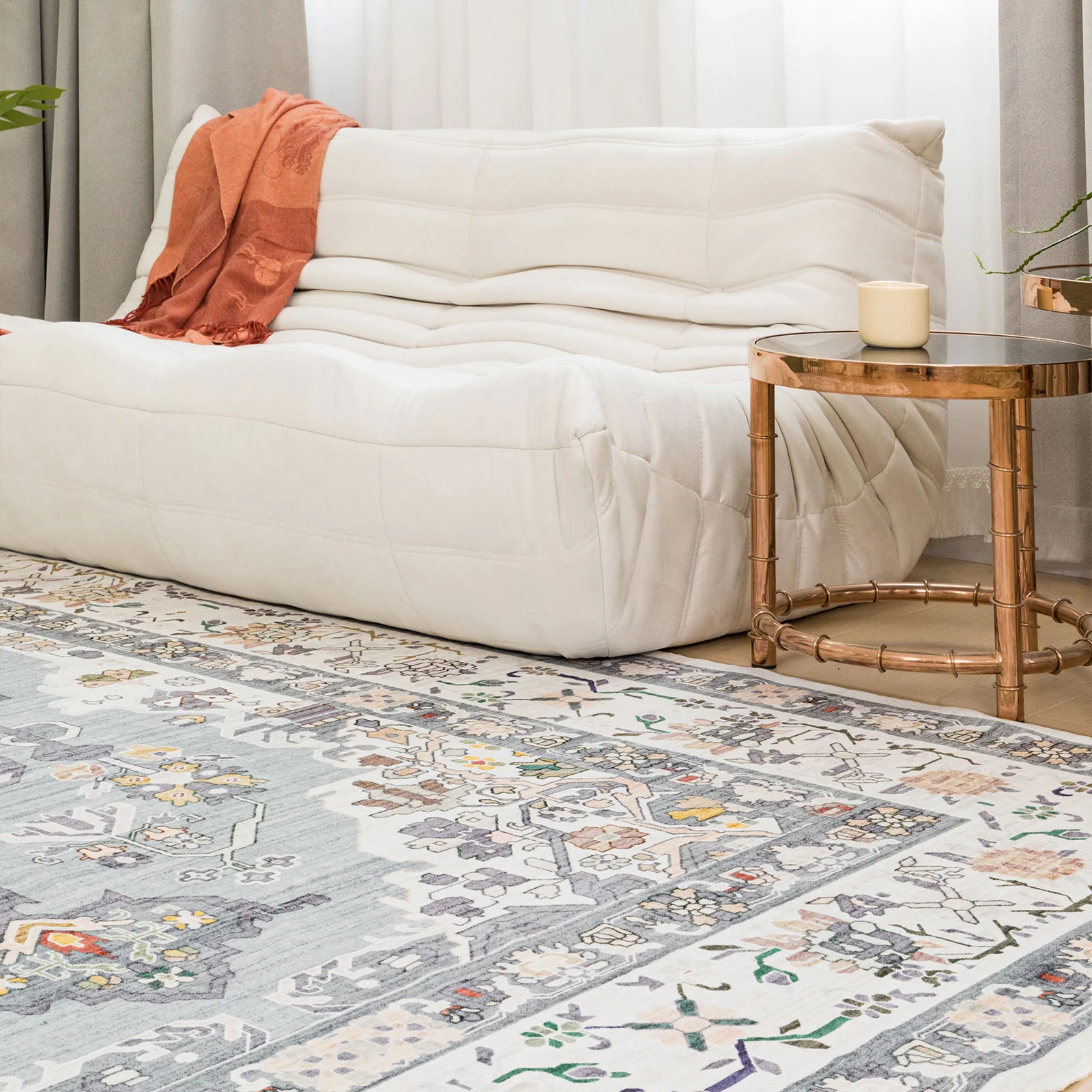 Flash Deal Extra Large Area Rug Mint Green Neutral Beautiful Medallion Carpet Corridor Rugs Machine Washable - Image 21