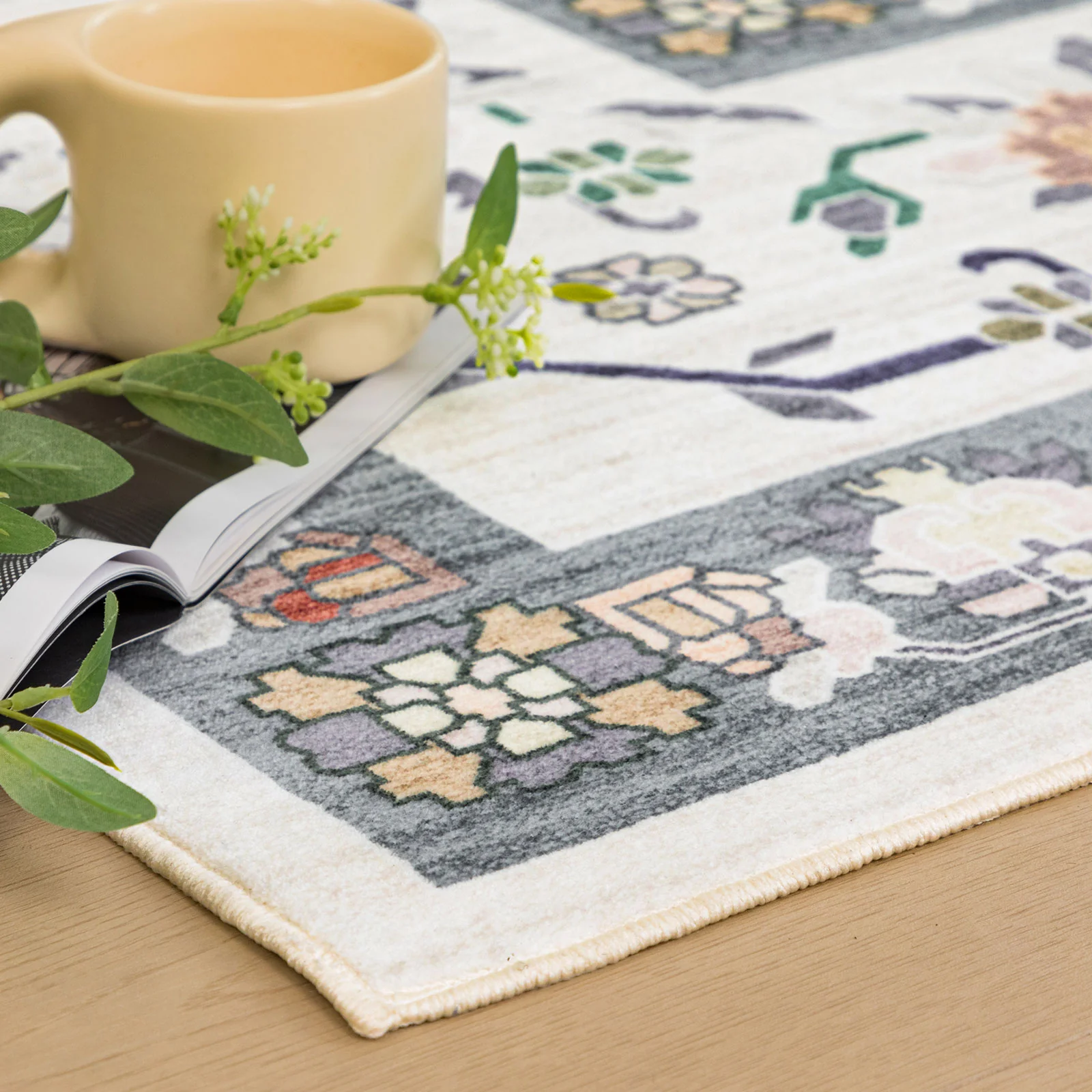 Flash Deal Extra Large Area Rug Mint Green Neutral Beautiful Medallion Carpet Corridor Rugs Machine Washable - Image 29