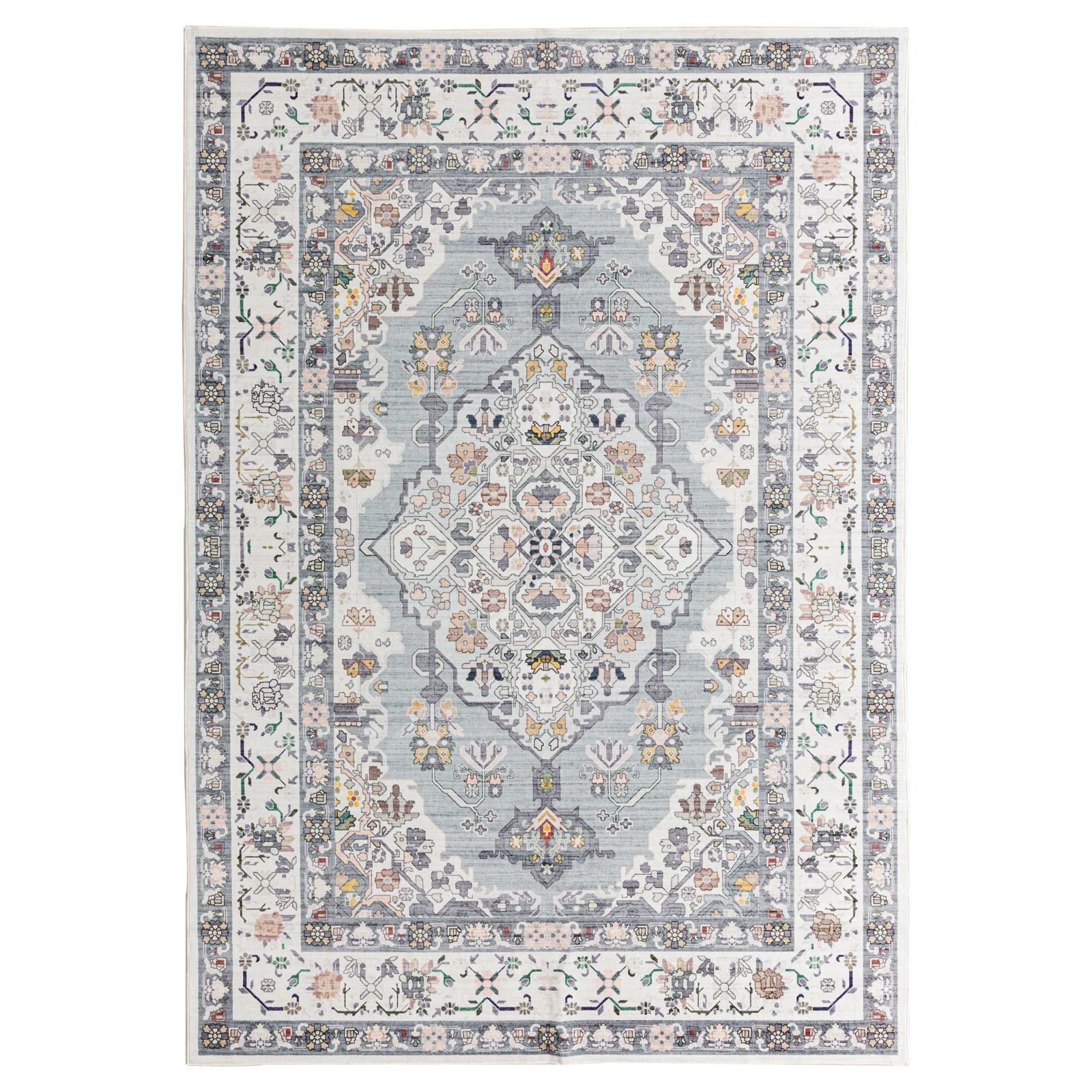 Flash Deal Extra Large Area Rug Mint Green Neutral Beautiful Medallion Carpet Corridor Rugs Machine Washable - Image 7