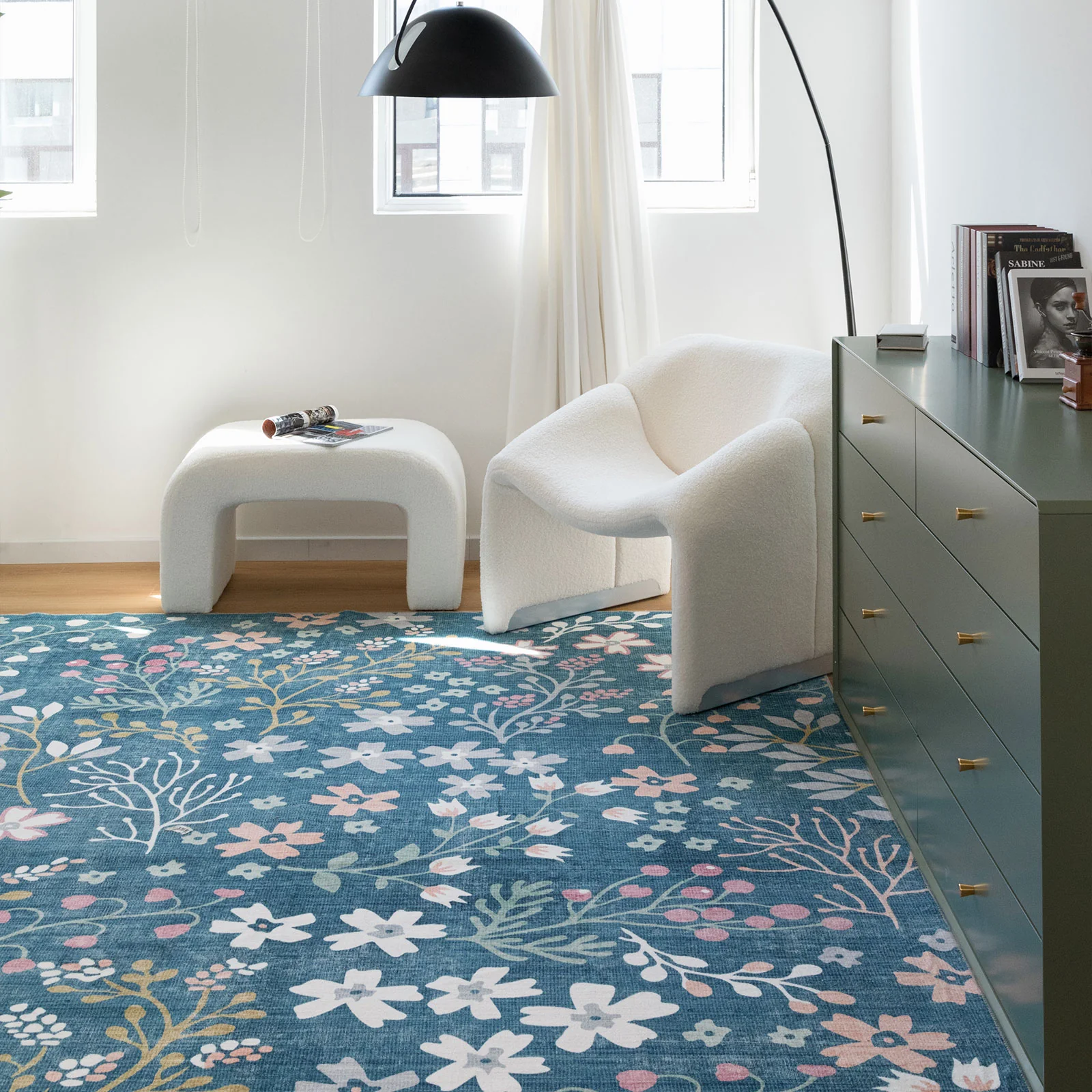 Flash Deal Extra Large Rugs Teal Turquoise Blue Machine Washable Lounges Carpet Corridor Runner Washable - Image 21