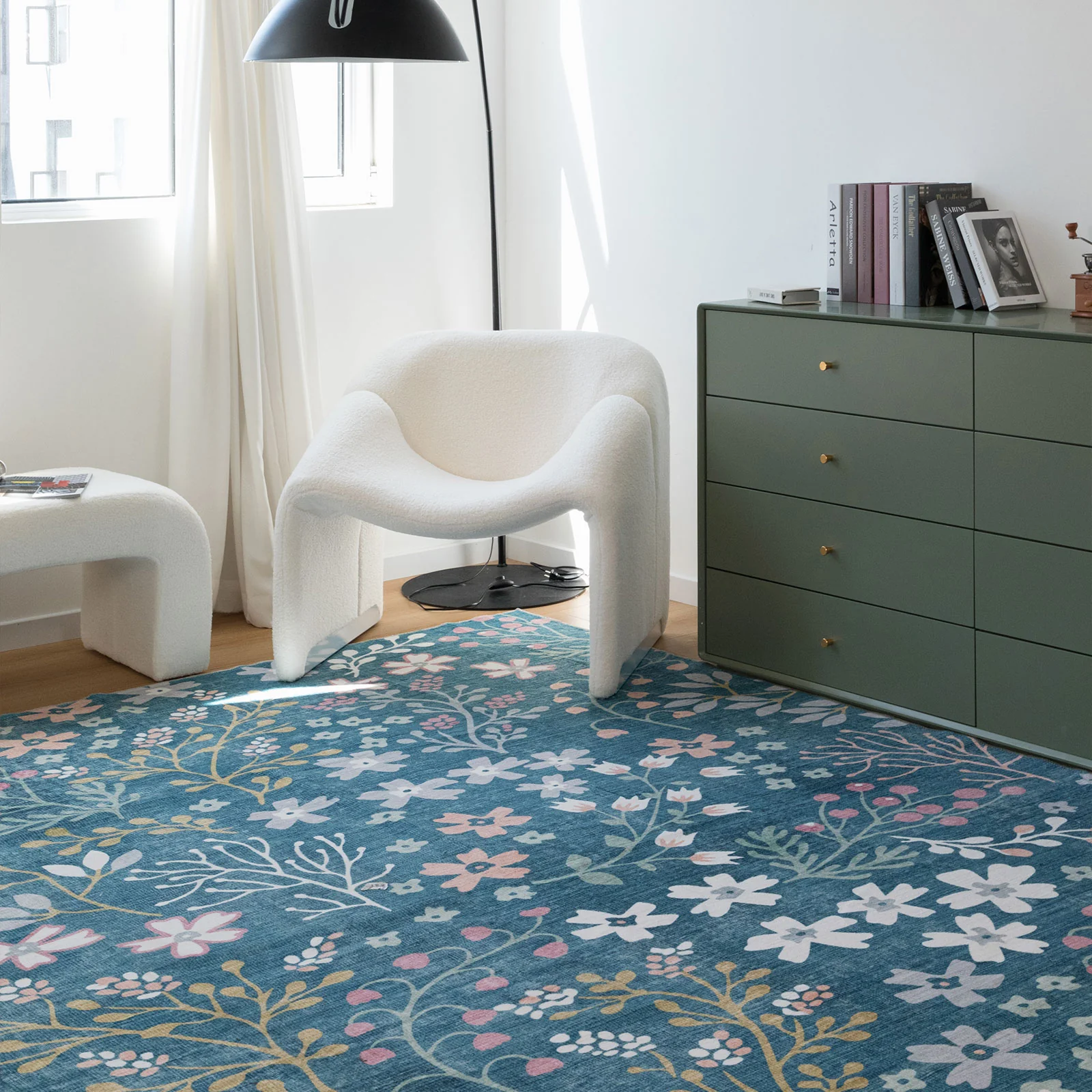 Flash Deal Extra Large Rugs Teal Turquoise Blue Machine Washable Lounges Carpet Corridor Runner Washable - Image 23