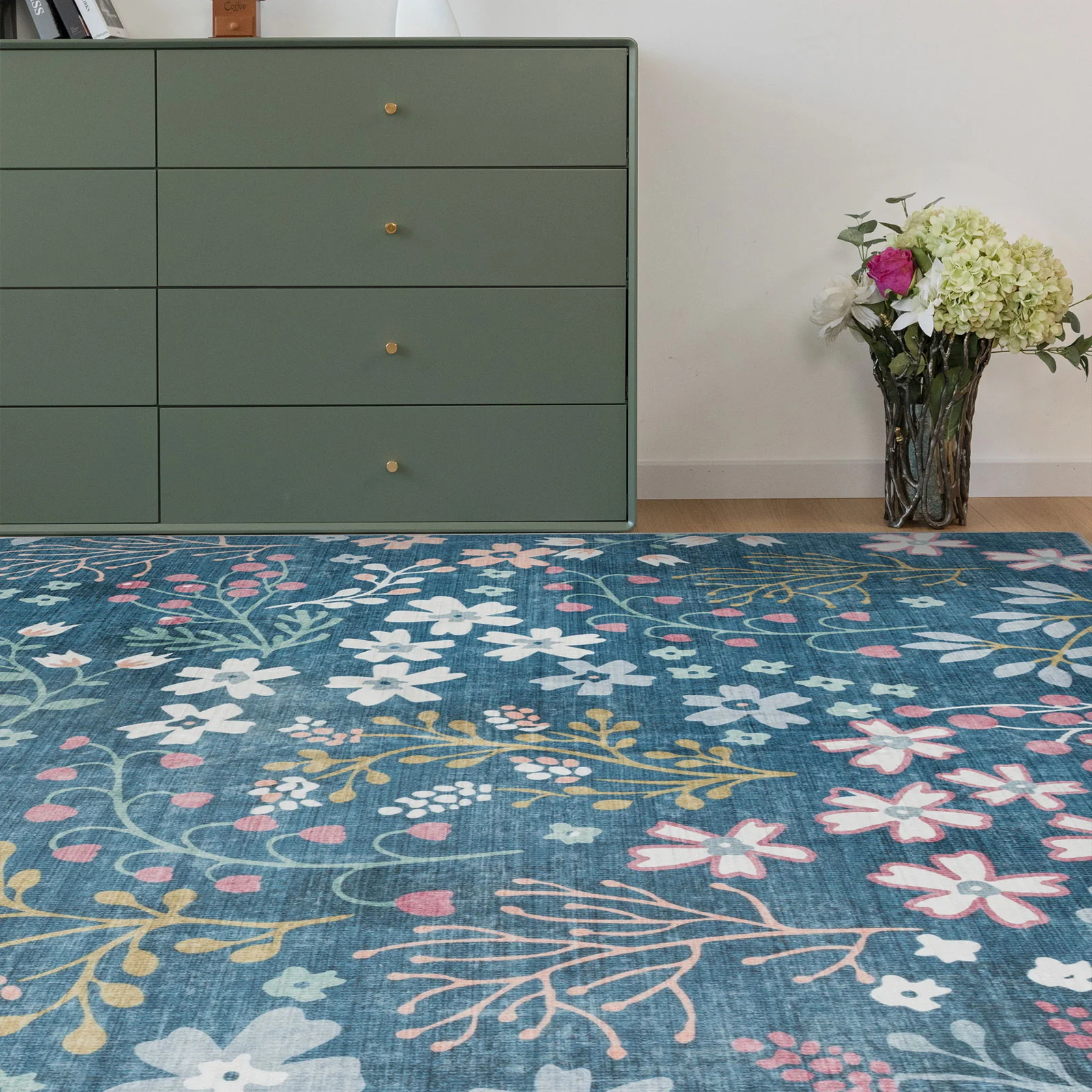 Flash Deal Extra Large Rugs Teal Turquoise Blue Machine Washable Lounges Carpet Corridor Runner Washable - Image 6
