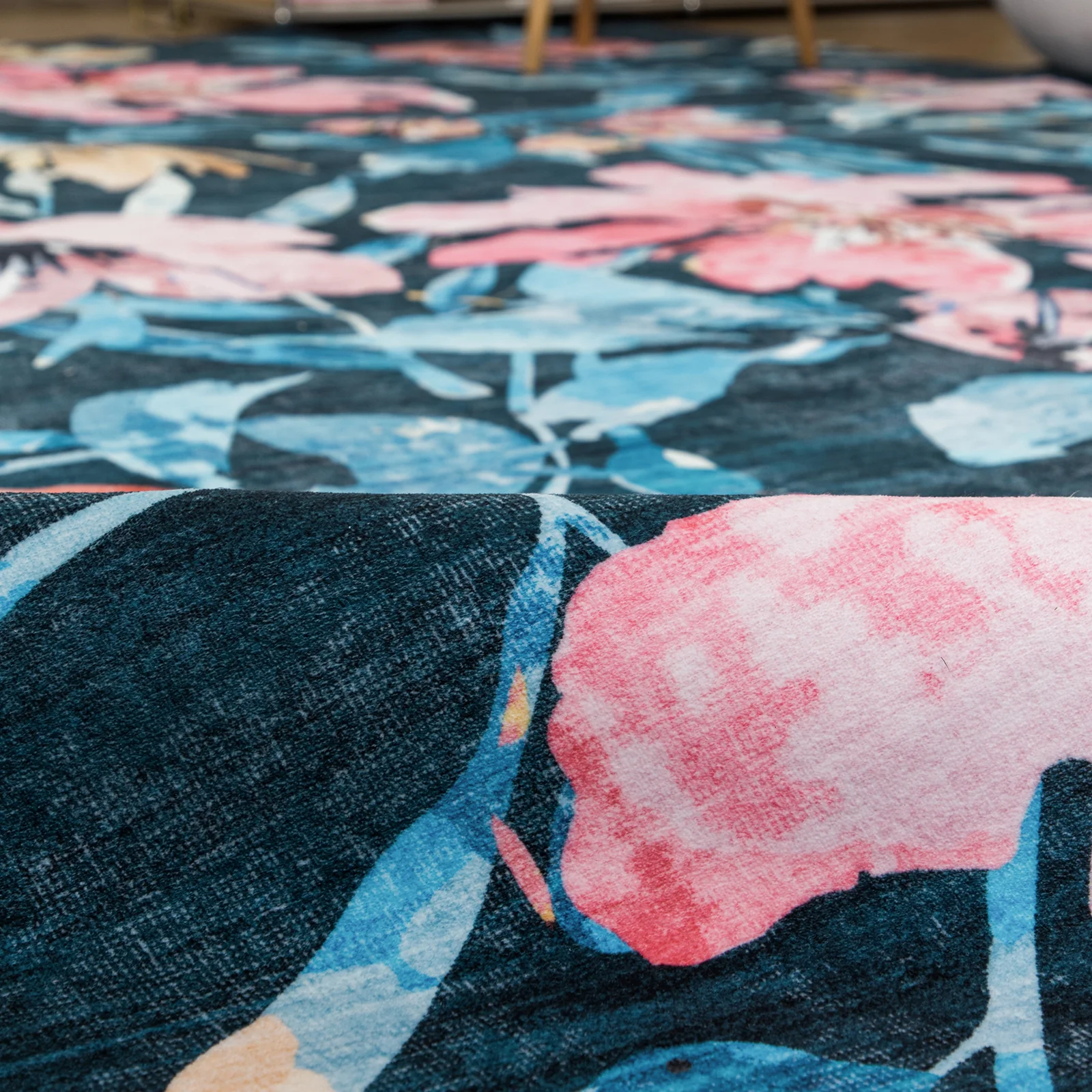 Extra Large Rug Blue Romance Elegant Tropical Modern Lounges Carpet Machine Washable Mat - Image 15