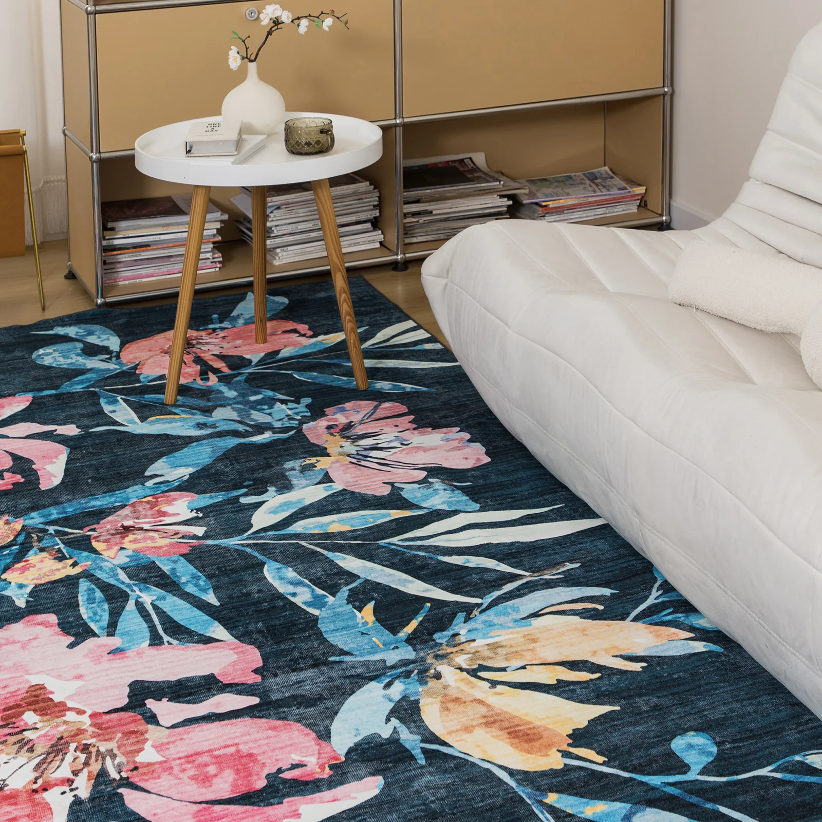 Extra Large Rug Blue Romance Elegant Tropical Modern Lounges Carpet Machine Washable Mat - Image 17
