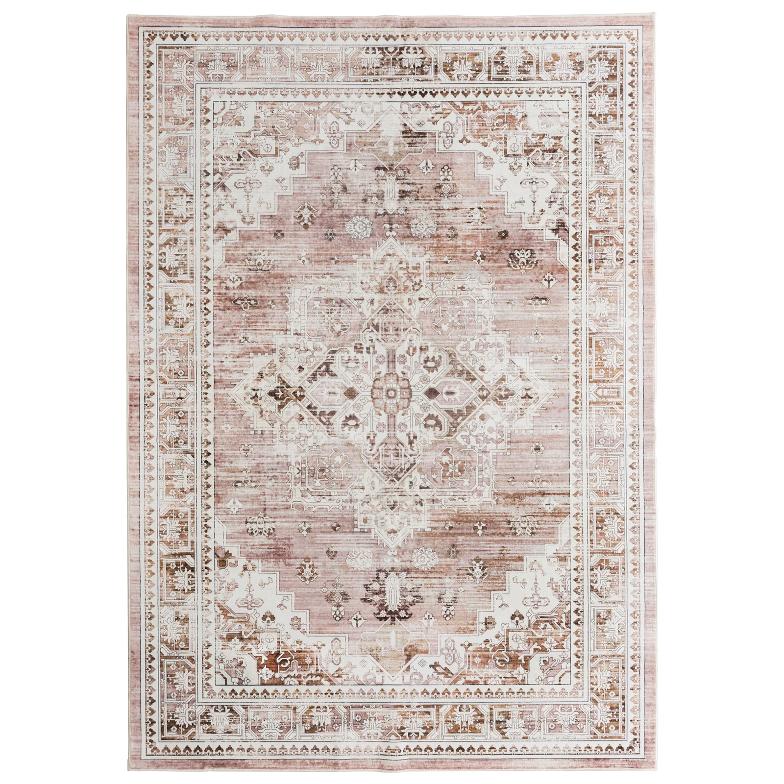 Clearance Extra Large Area Rug Dusty Pink Plush Traditional Carpet Hall Runner Machine Washable - Image 15