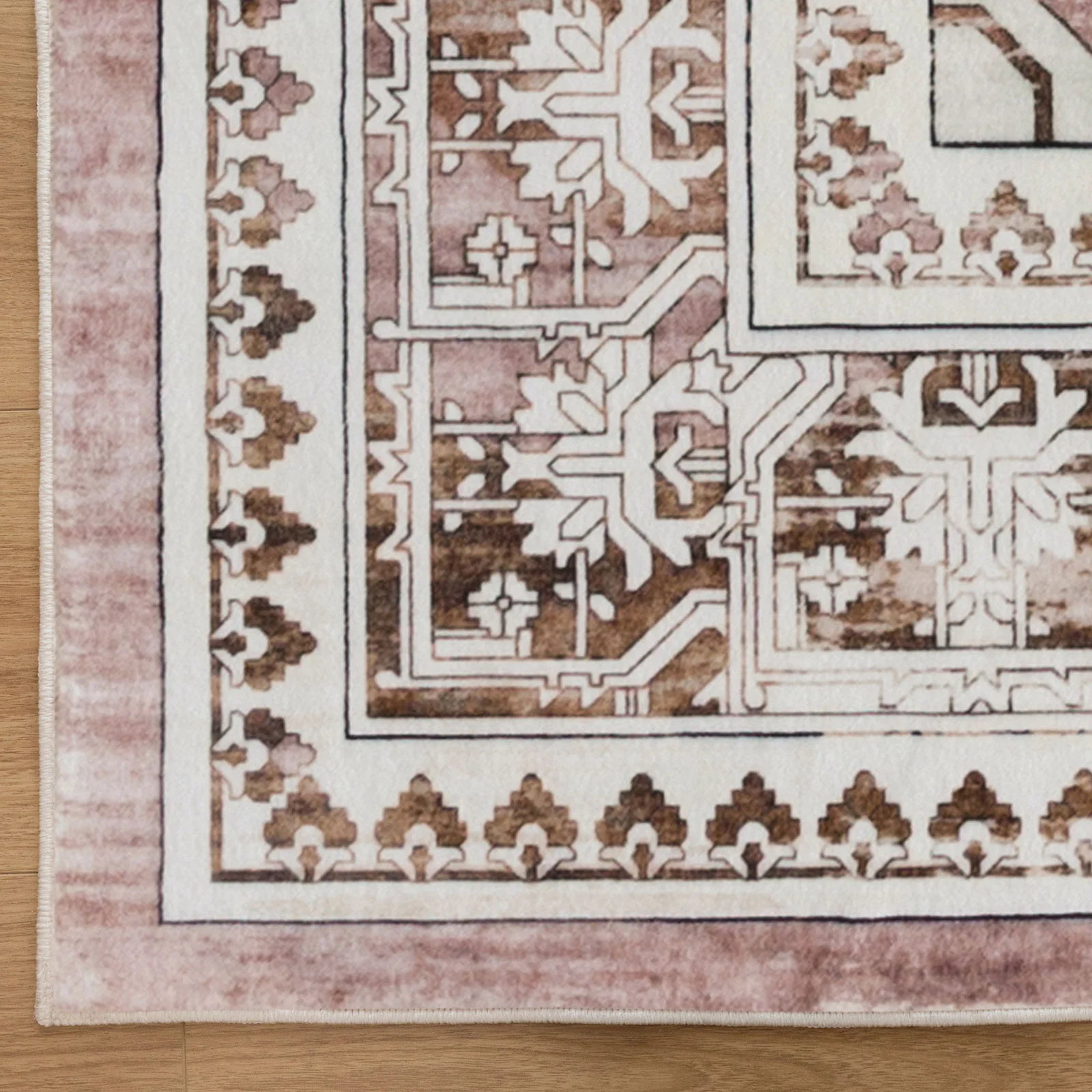Clearance Extra Large Area Rug Dusty Pink Plush Traditional Carpet Hall Runner Machine Washable - Image 16
