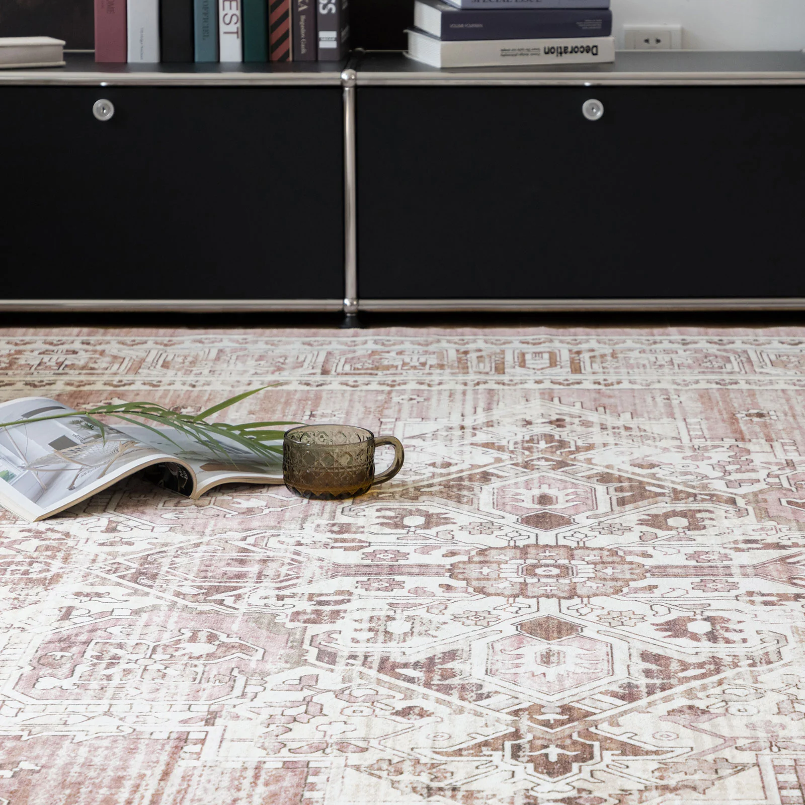 Clearance Extra Large Area Rug Dusty Pink Plush Traditional Carpet Hall Runner Machine Washable - Image 19