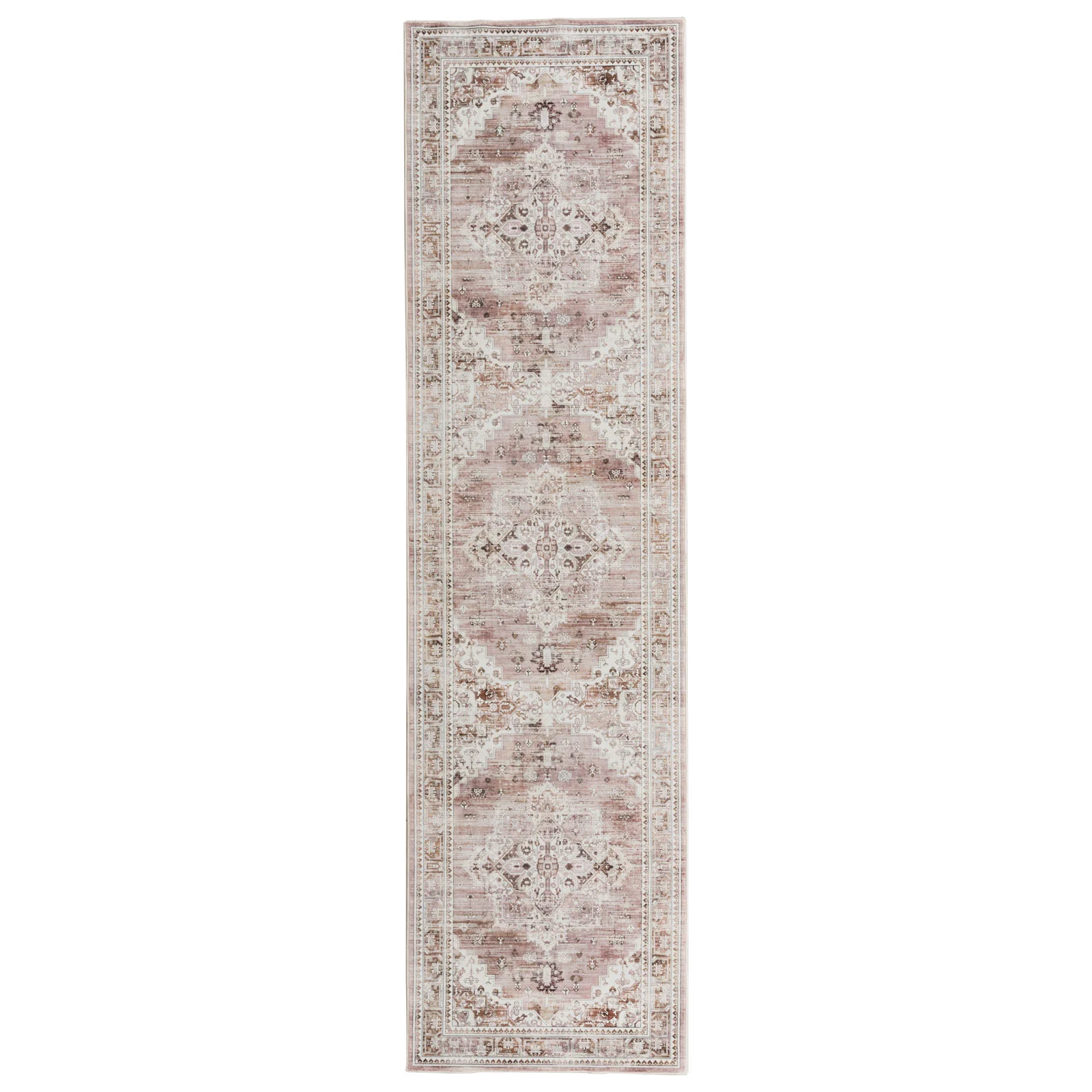 Clearance Extra Large Area Rug Dusty Pink Plush Traditional Carpet Hall Runner Machine Washable - Image 25
