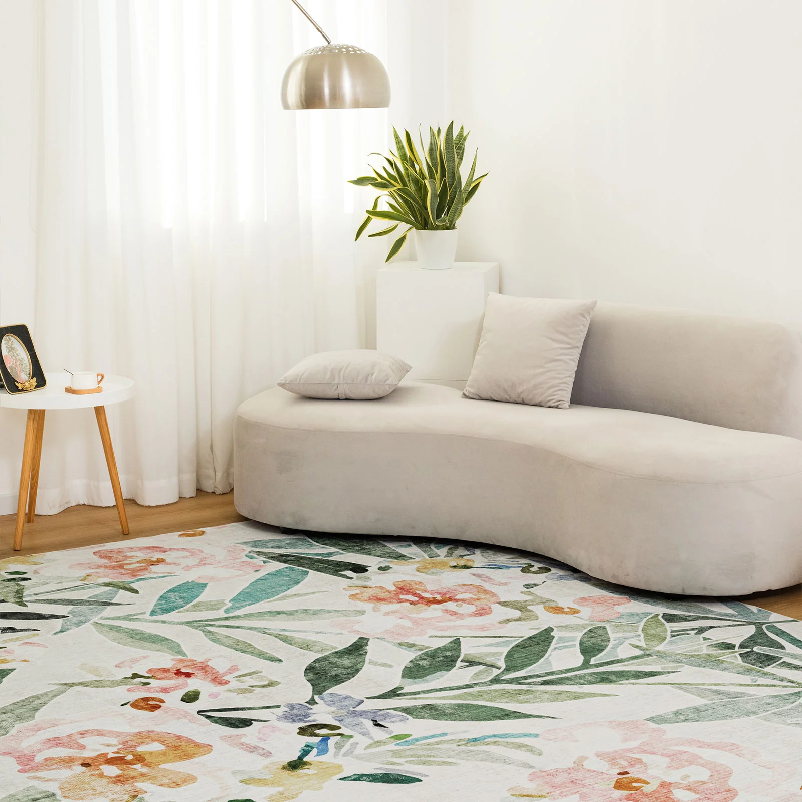 Clearance Extra Large Floor Rugs Multi Colored Plush Tropical Carpet Machine Washable Non Slip Mat - Image 11