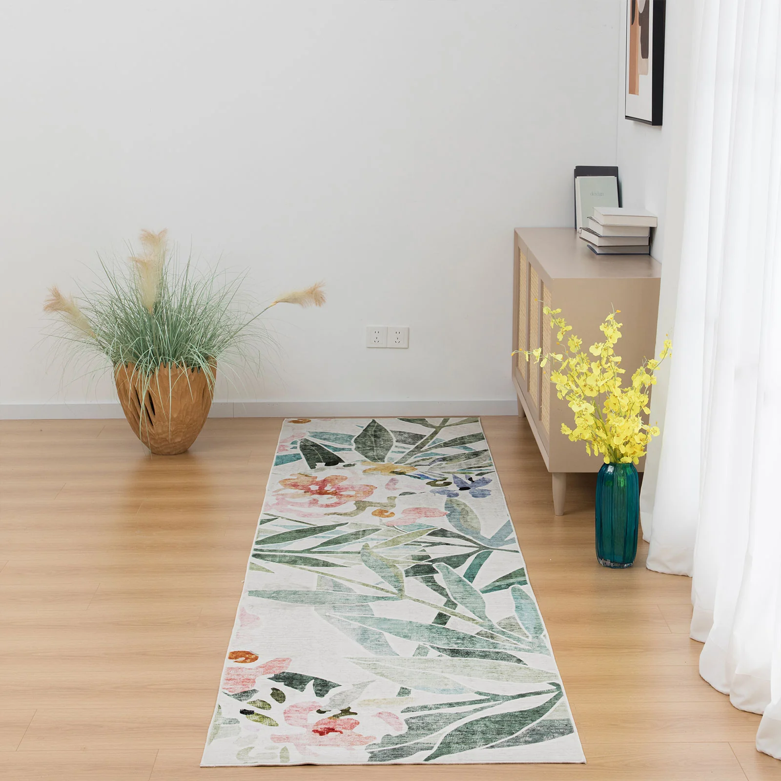 Clearance Extra Large Floor Rugs Multi Colored Plush Tropical Carpet Machine Washable Non Slip Mat - Image 19