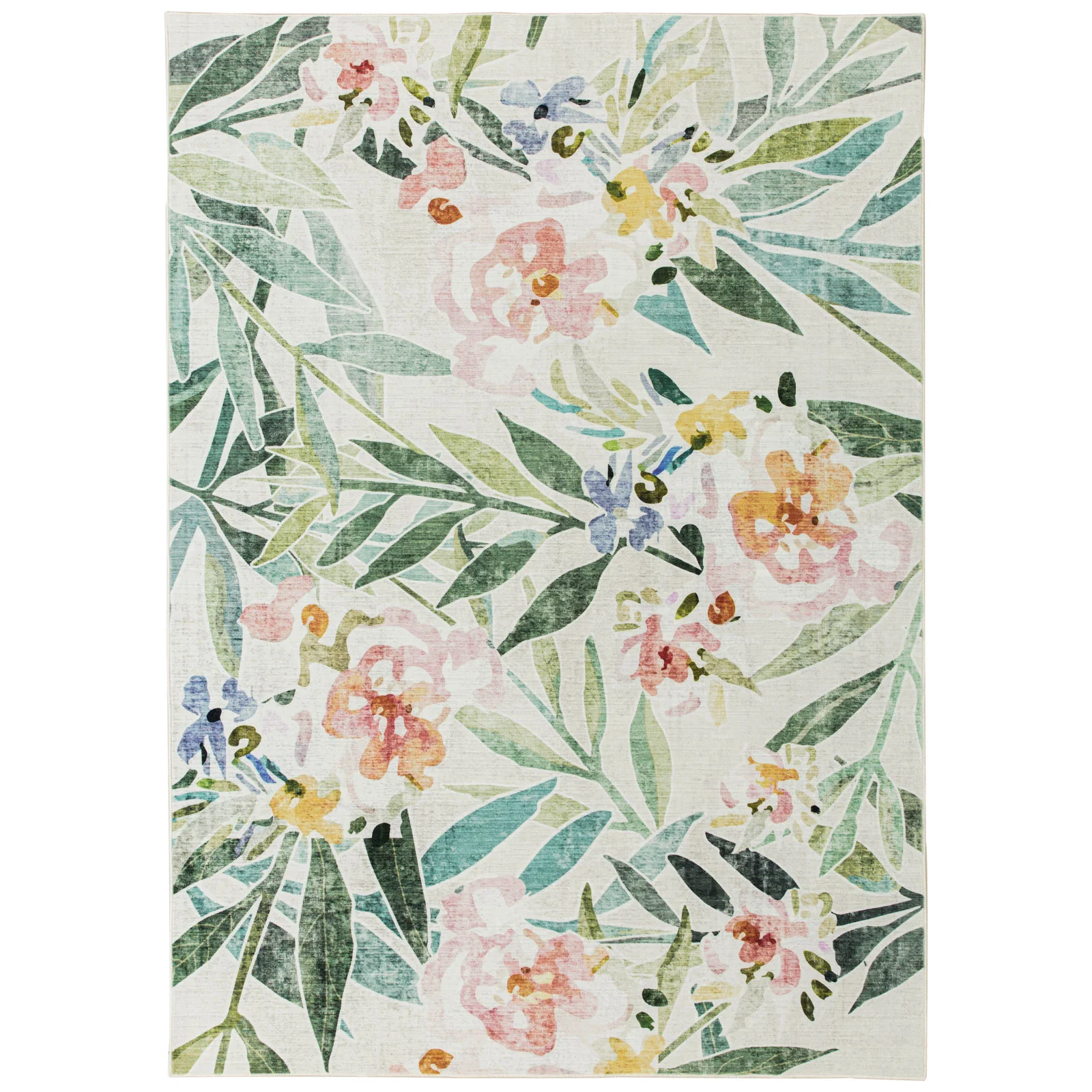 Clearance Extra Large Floor Rugs Multi Colored Plush Tropical Carpet Machine Washable Non Slip Mat - Image 22