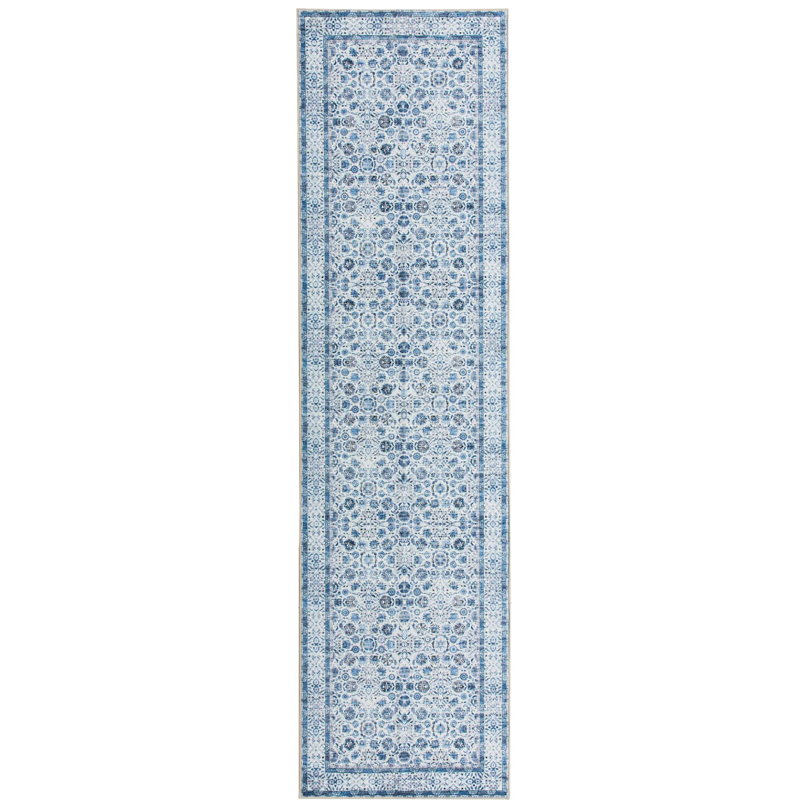 Extra Large Rug Ocean Blue Mandala Beautiful Allover Lounges Carpet Machine Washable Non Slip Mat - Image 12