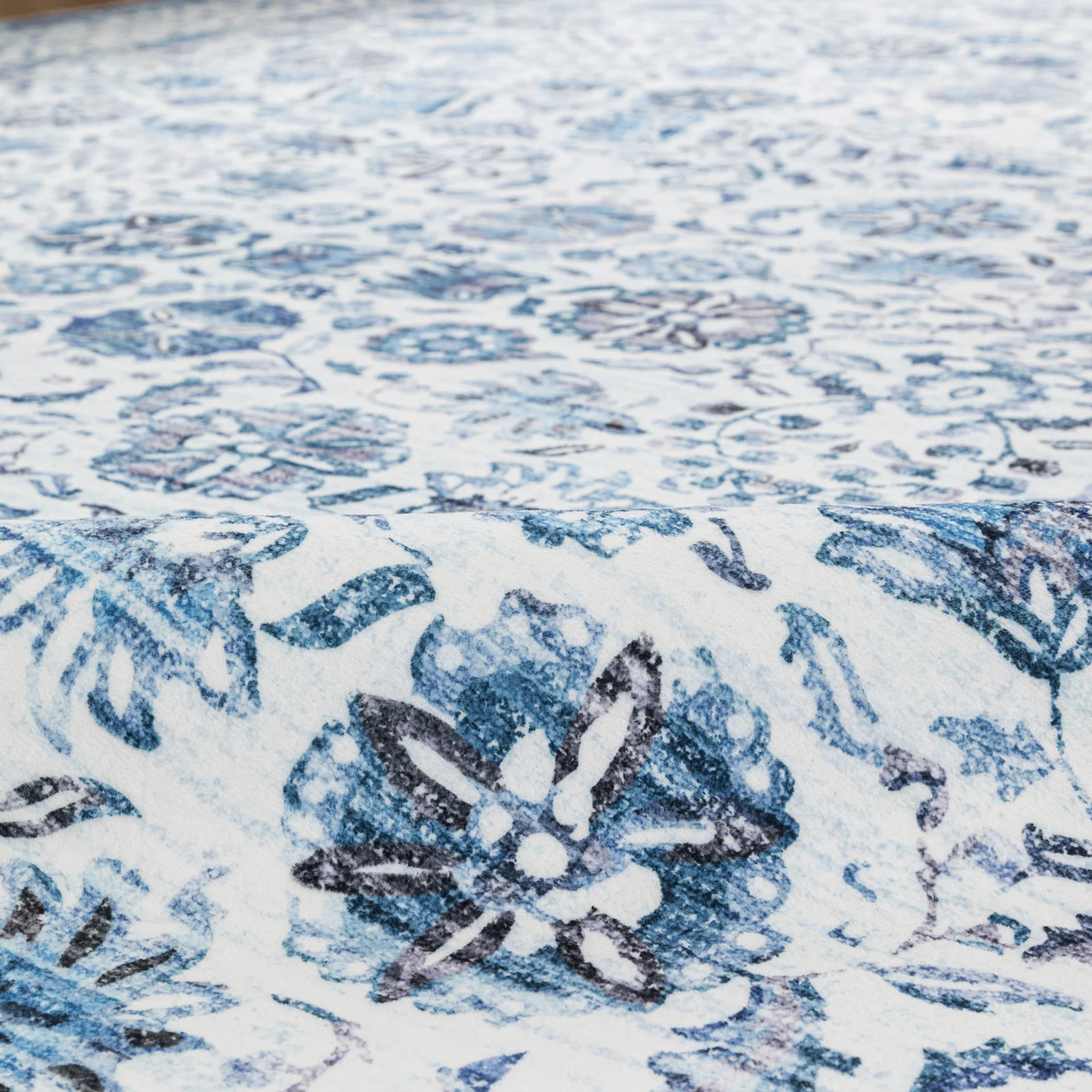 Extra Large Rug Ocean Blue Mandala Beautiful Allover Lounges Carpet Machine Washable Non Slip Mat - Image 14