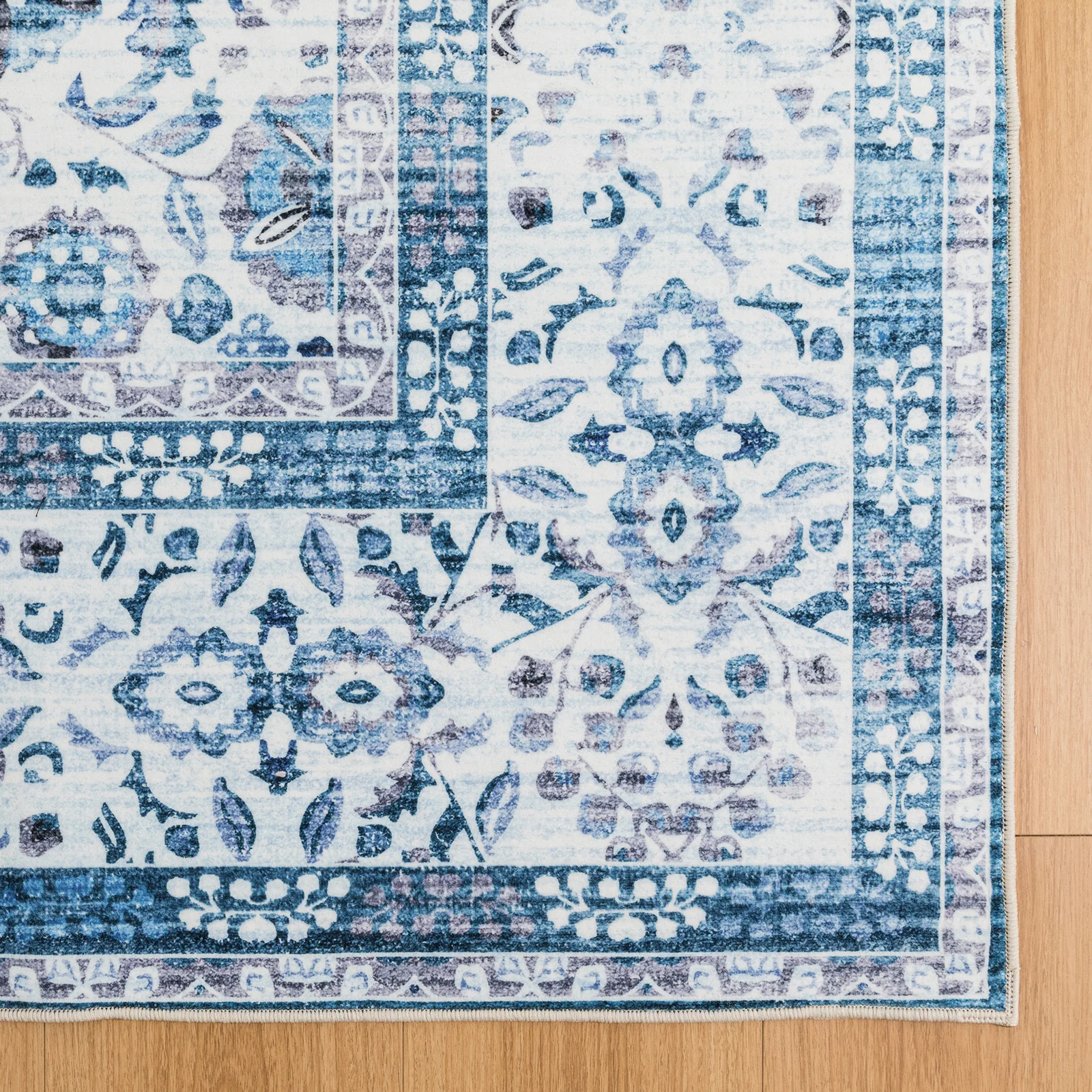 Extra Large Rug Ocean Blue Mandala Beautiful Allover Lounges Carpet Machine Washable Non Slip Mat - Image 21