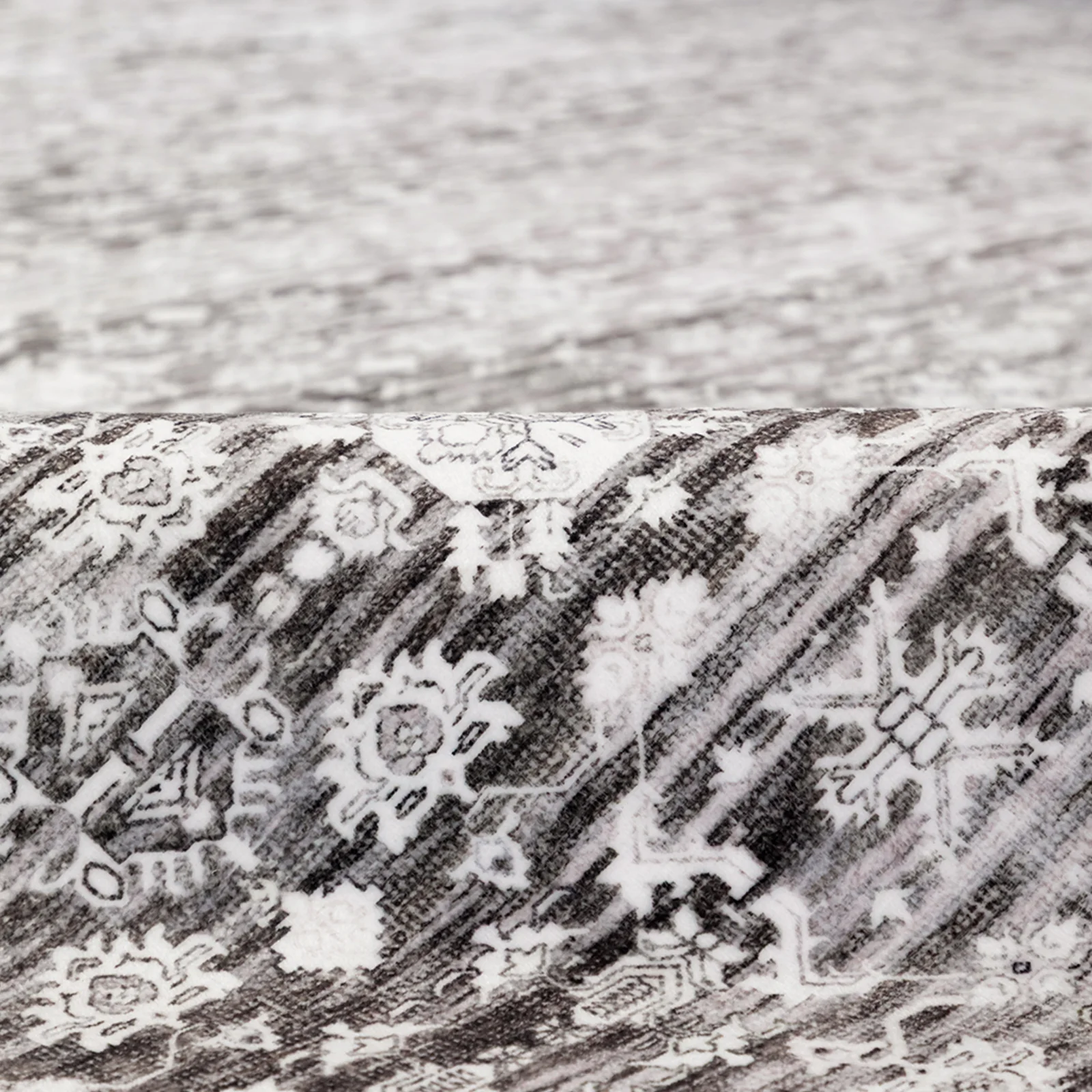 Extra Large Floor Rug Light Gray Soft Distressed Striped Neutral Modern Carpet Machine Washable Rugs - Image 17