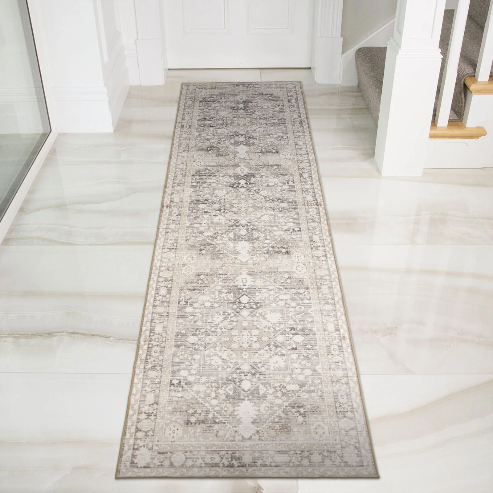 Clearance Extra Large Rugs Beige Grey Beautiful Neutral Floor Carpet Diamond Machine Washable Rugs - Image 10