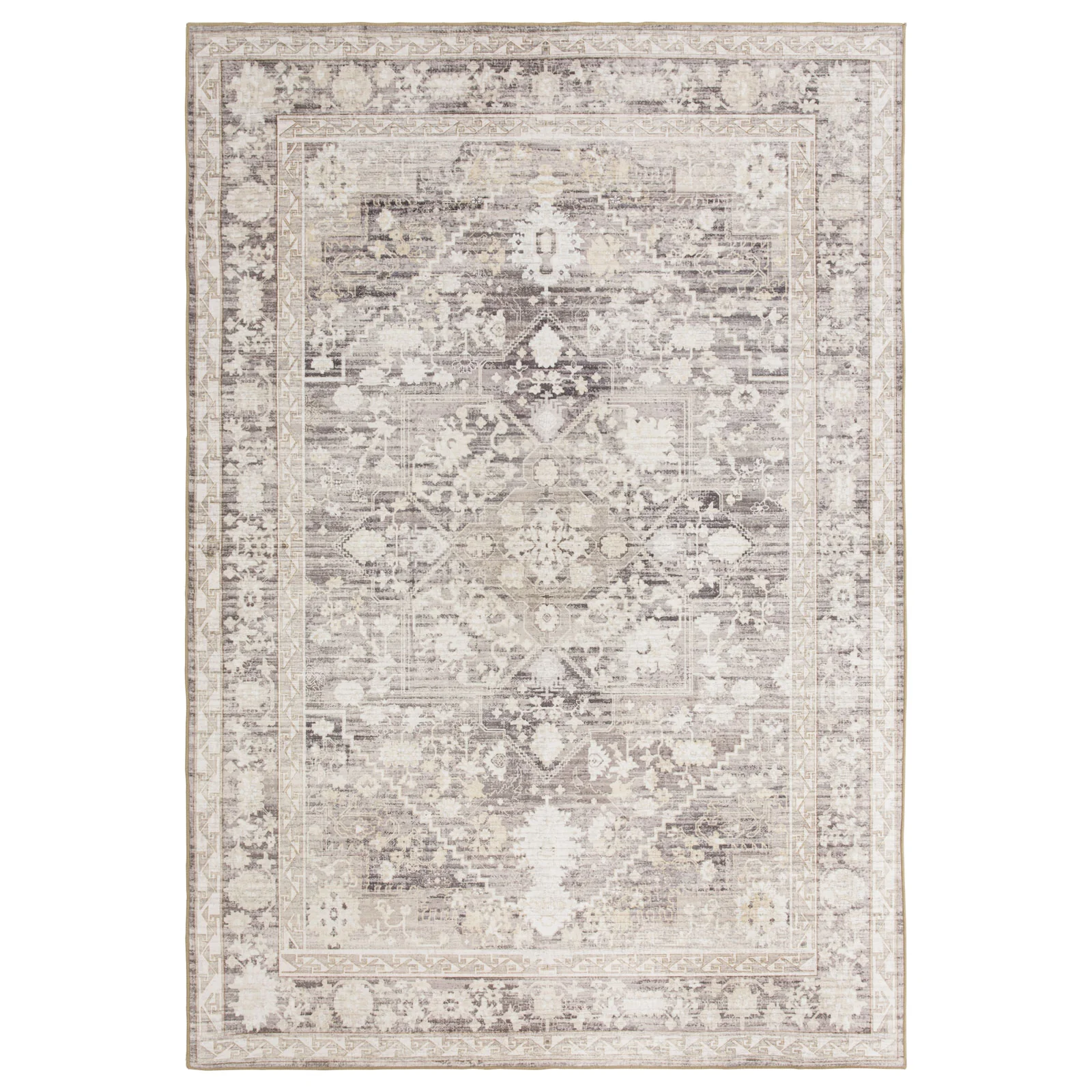 Clearance Extra Large Rugs Beige Grey Beautiful Neutral Floor Carpet Diamond Machine Washable Rugs - Image 11