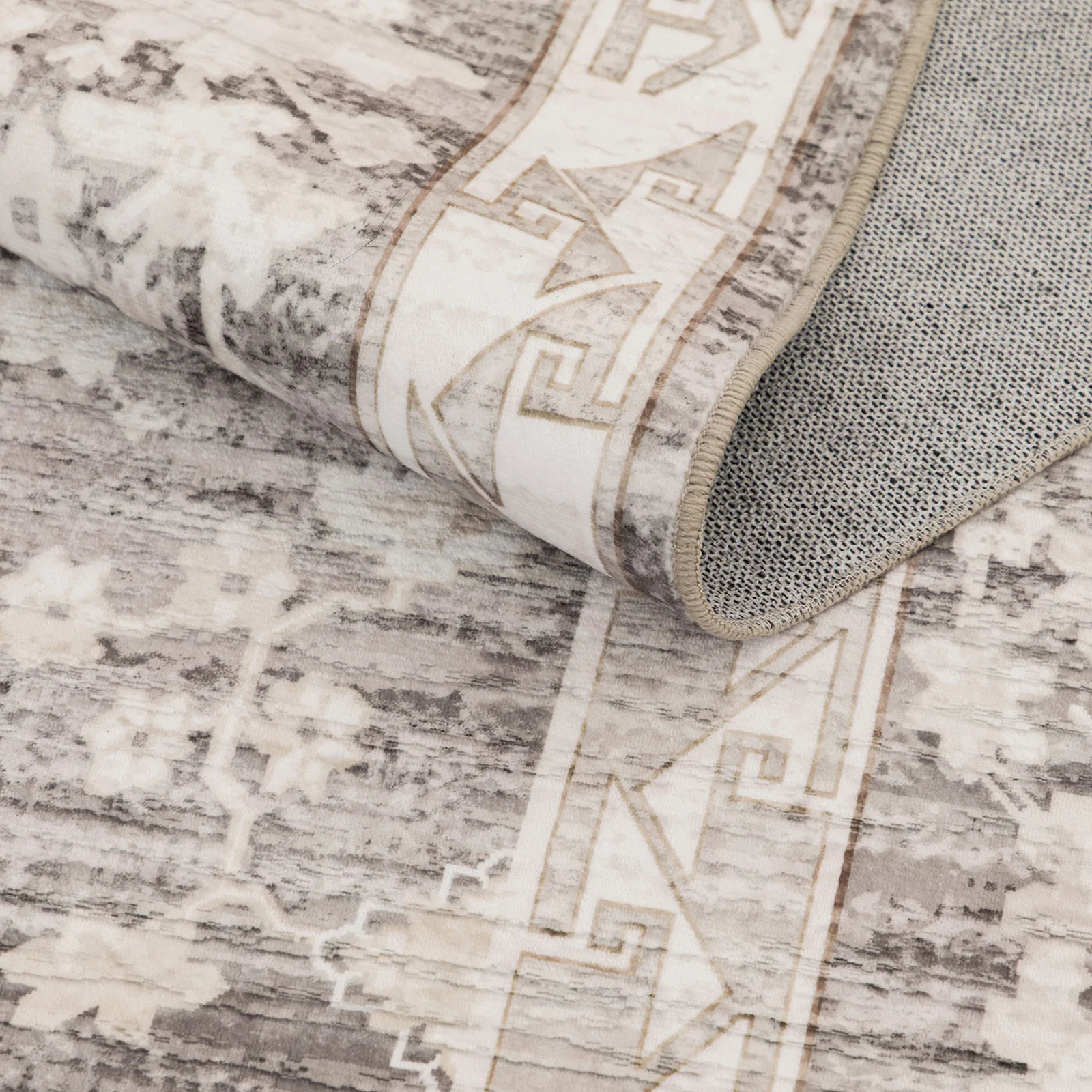 Clearance Extra Large Rugs Beige Grey Beautiful Neutral Floor Carpet Diamond Machine Washable Rugs - Image 22