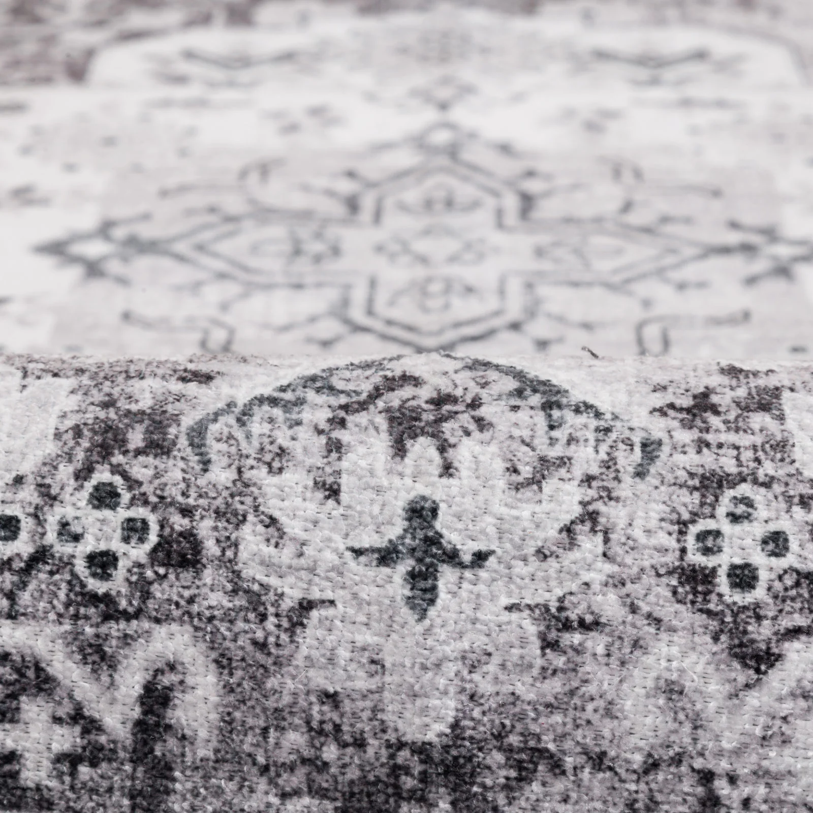 Clearance Extra Large Rugs Light Gray Distressed Allover Carpet  Runner Machine Washable Thick Warm Mat - Image 11