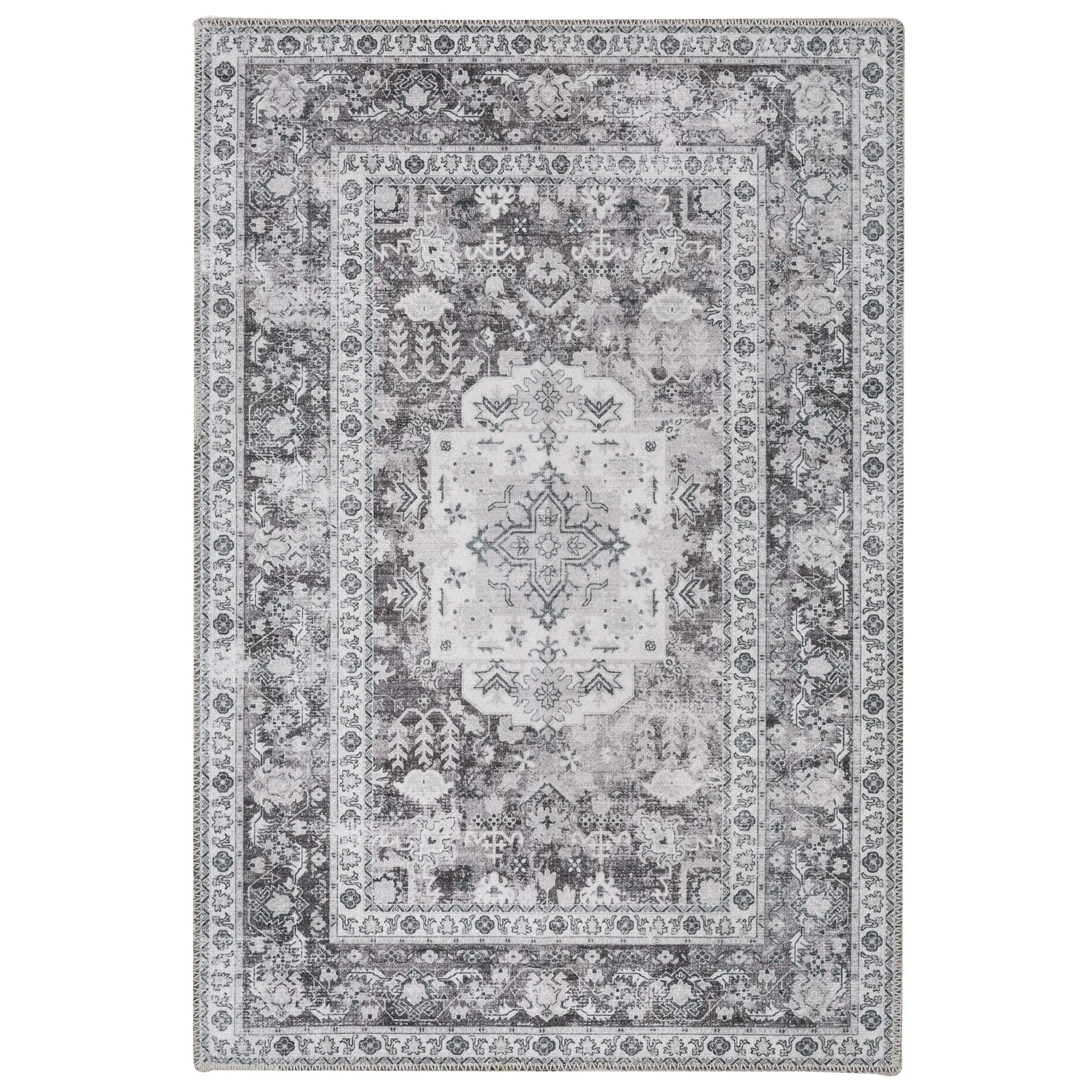 Clearance Extra Large Rugs Light Gray Distressed Allover Carpet  Runner Machine Washable Thick Warm Mat - Image 13