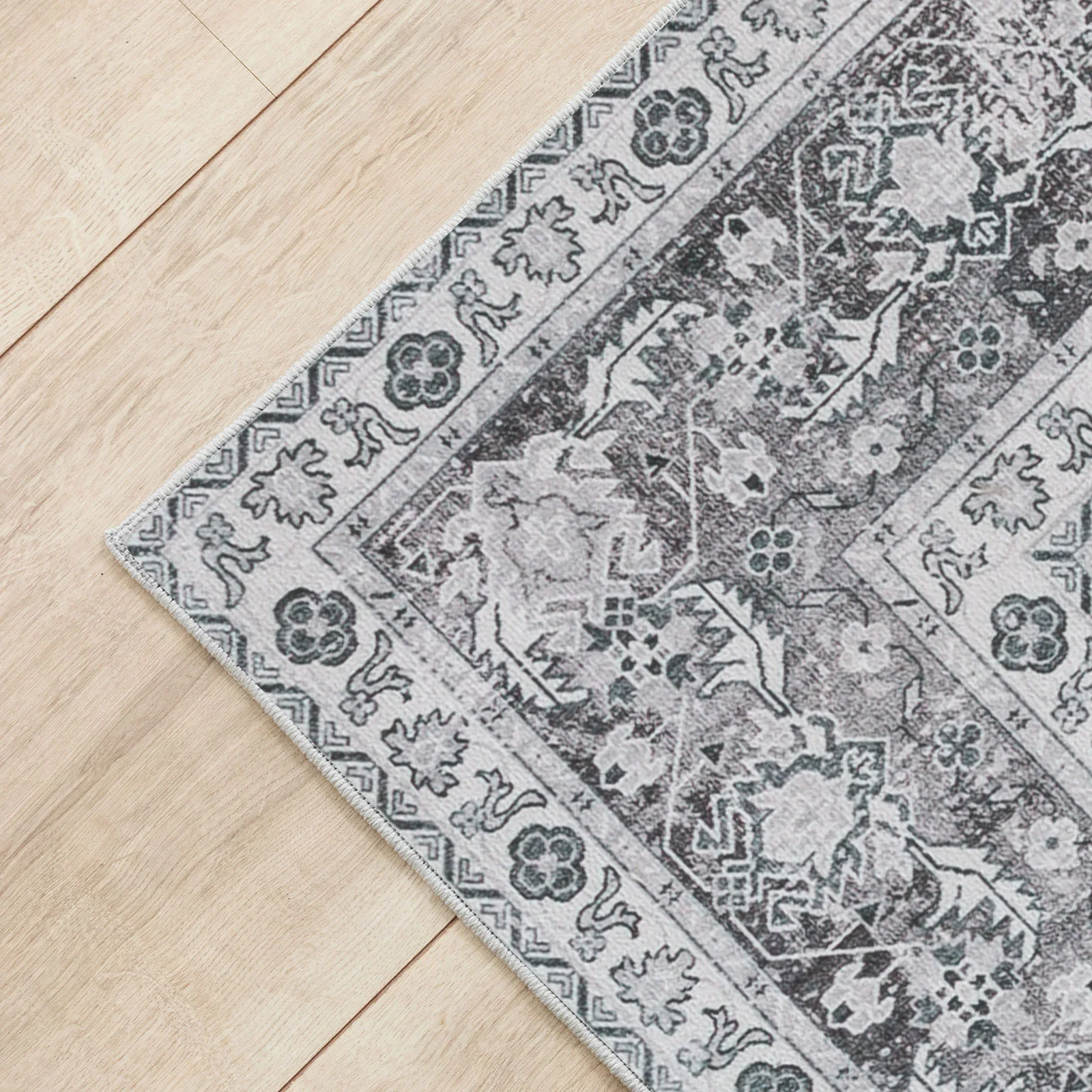 Clearance Extra Large Rugs Light Gray Distressed Allover Carpet  Runner Machine Washable Thick Warm Mat - Image 17