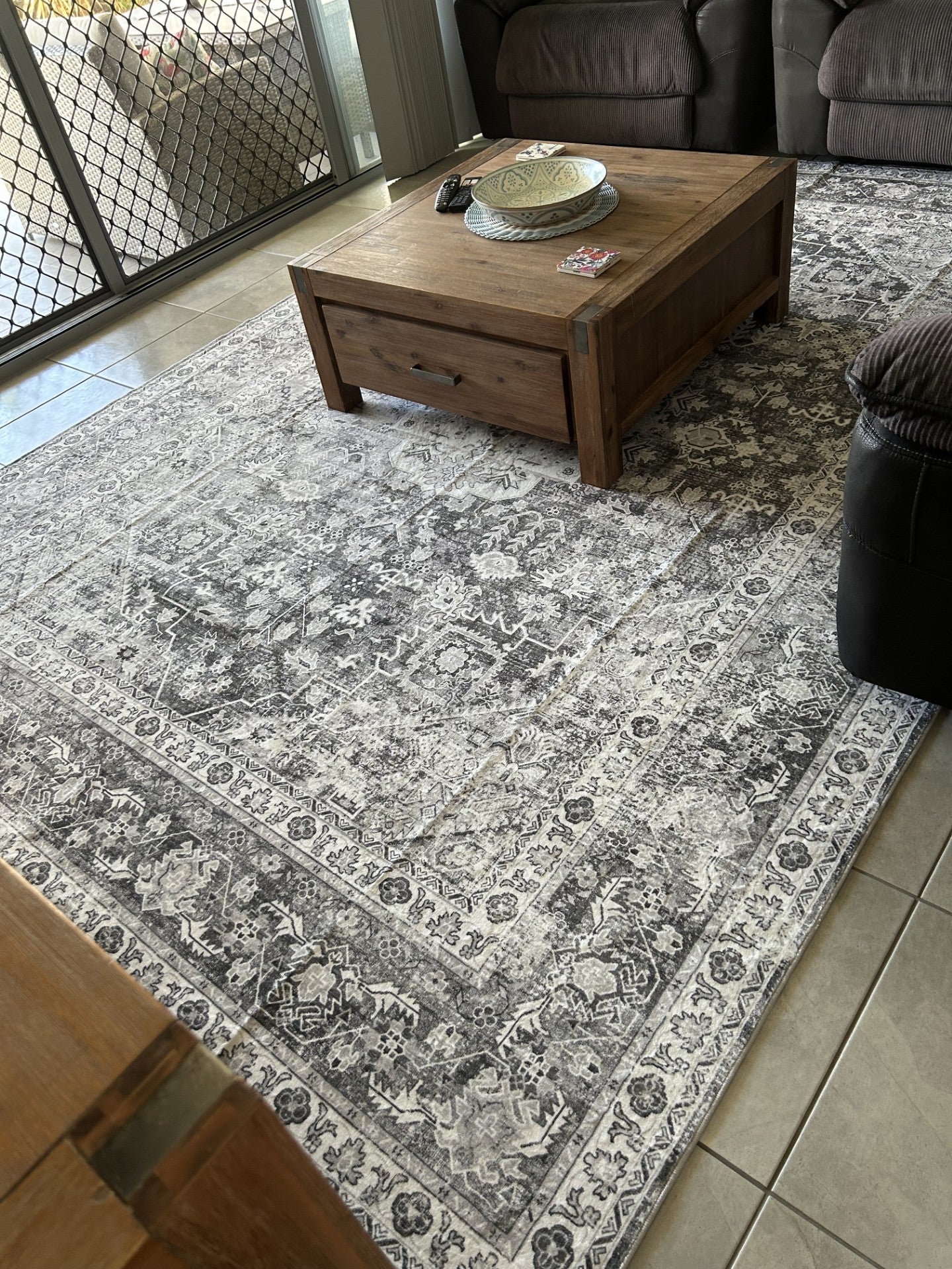 Clearance Extra Large Rugs Light Gray Distressed Allover Carpet  Runner Machine Washable Thick Warm Mat - Image 5