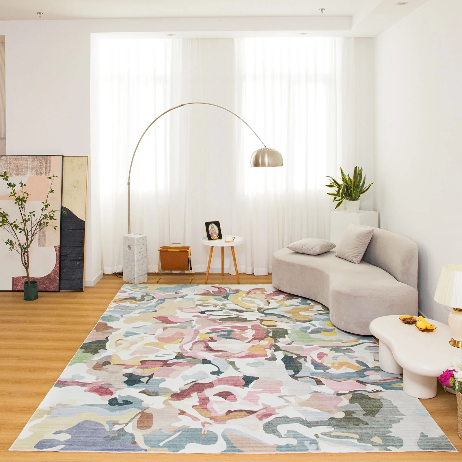 Flash Deal Extra Large Rugs Pink Rose Soft Modern Lounges Carpet Machine Washable Hall Runner Rug - Image 7