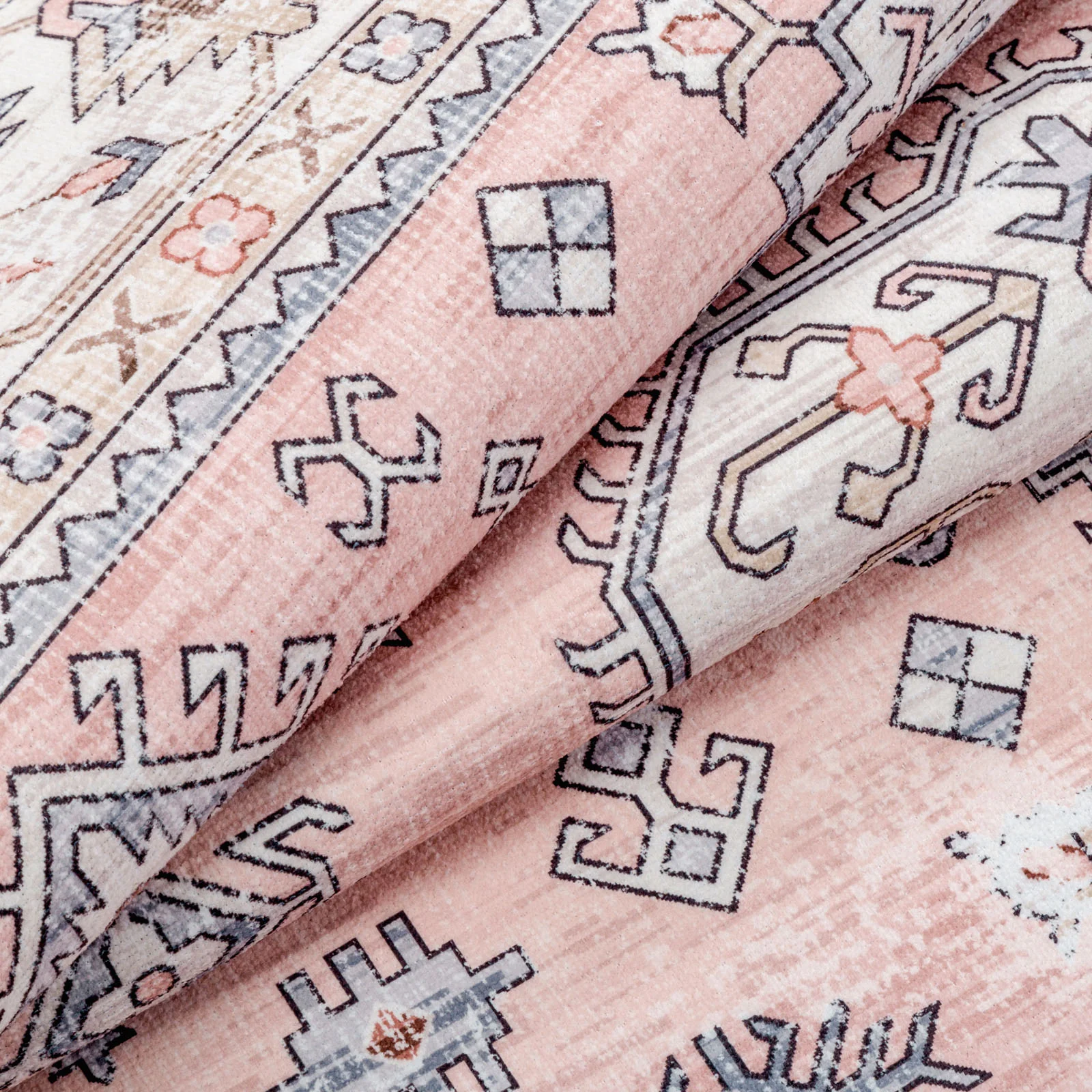 Flash Deal Extra Large Rug Pastels Pink Beautiful Tribal High Traffic Machine Washable Dense Carpet 6 Sizes - Image 12