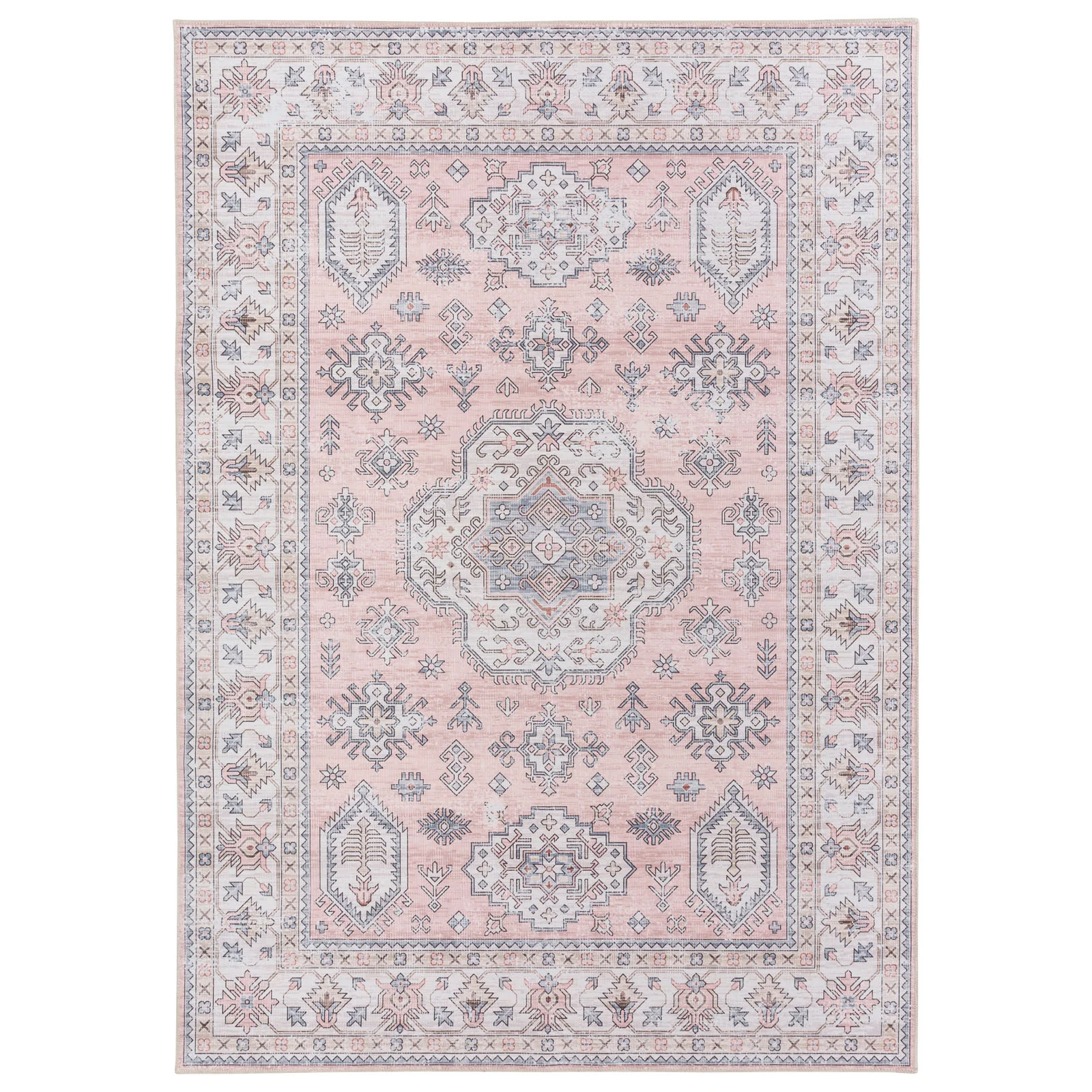 Flash Deal Extra Large Rug Pastels Pink Beautiful Tribal High Traffic Machine Washable Dense Carpet 6 Sizes - Image 13