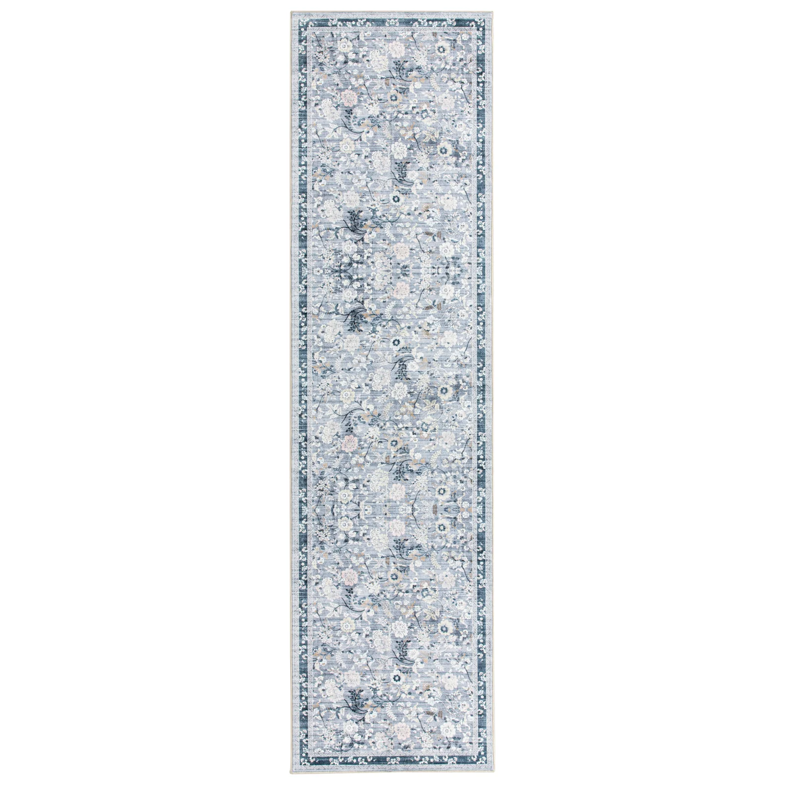 Clearance Extra Large Floor Rug Sky Blue Floral Leaves Lounges Carpet Machine Washable Tropical Mat Non Slip Soft Plush Rugs - Image 15