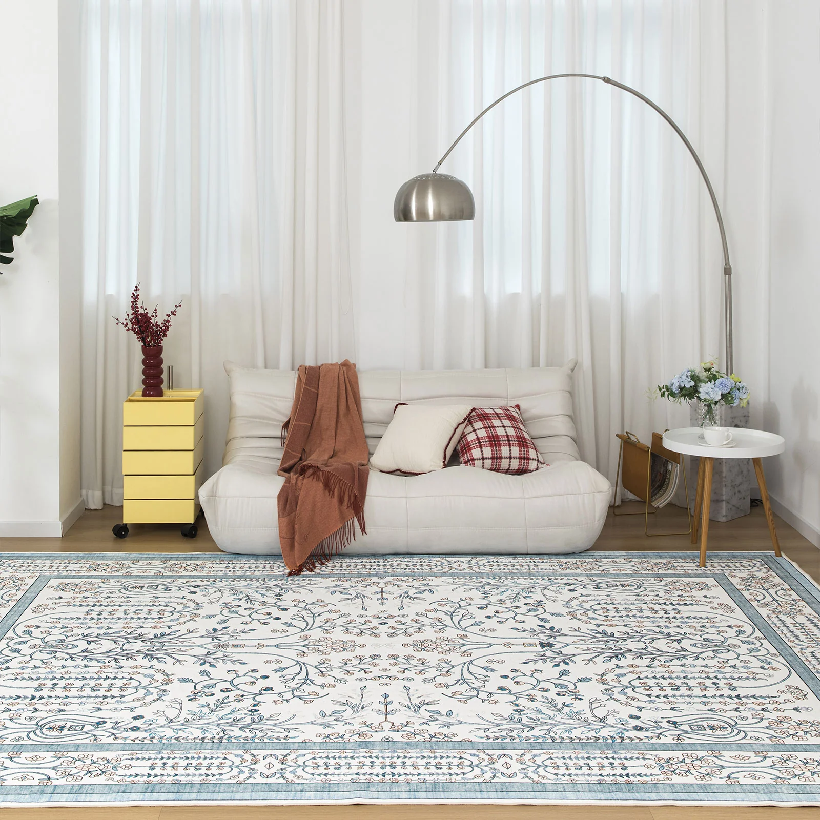 Limited Time Flash Deal Extra Large Floor Rug Sage Green Elegant Vines Machine Washable Carpet Botanical Leaf Rugs Non Slip Soft Corridor Runner - Image 22