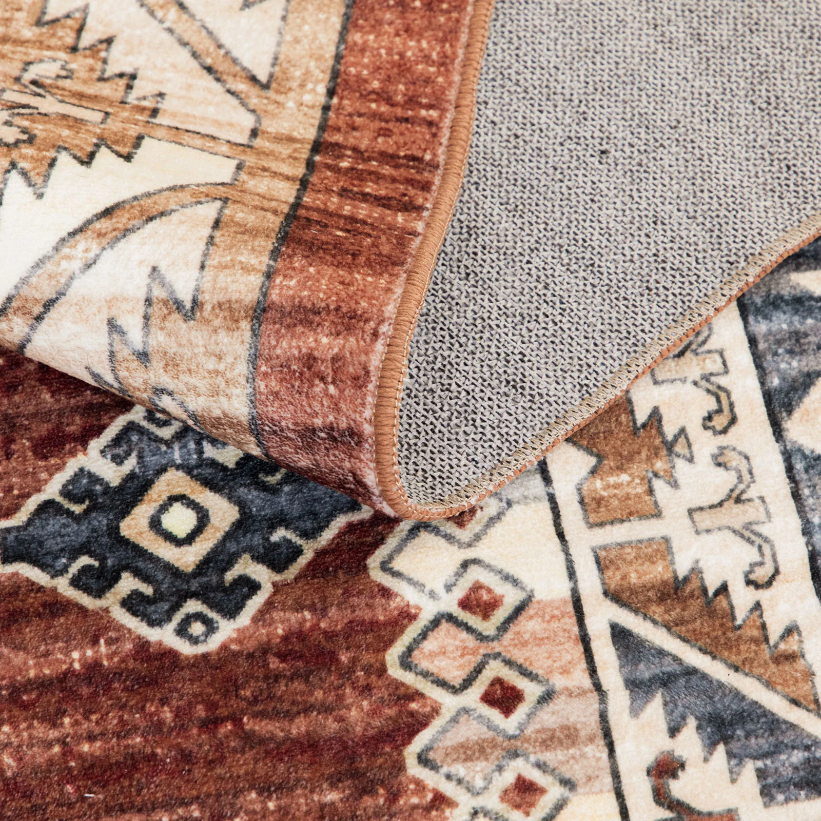 Rust Red Hallway Runner Beautiful Plush Traditional Carpet Mat Washable Rug 80x300cm - Image 8