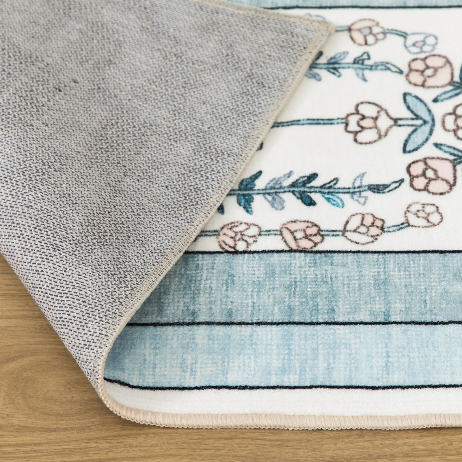 Sage Green Runner Rug Soft Plush Mat Elegant Vines Carpet Washable 80x300cm - Image 4